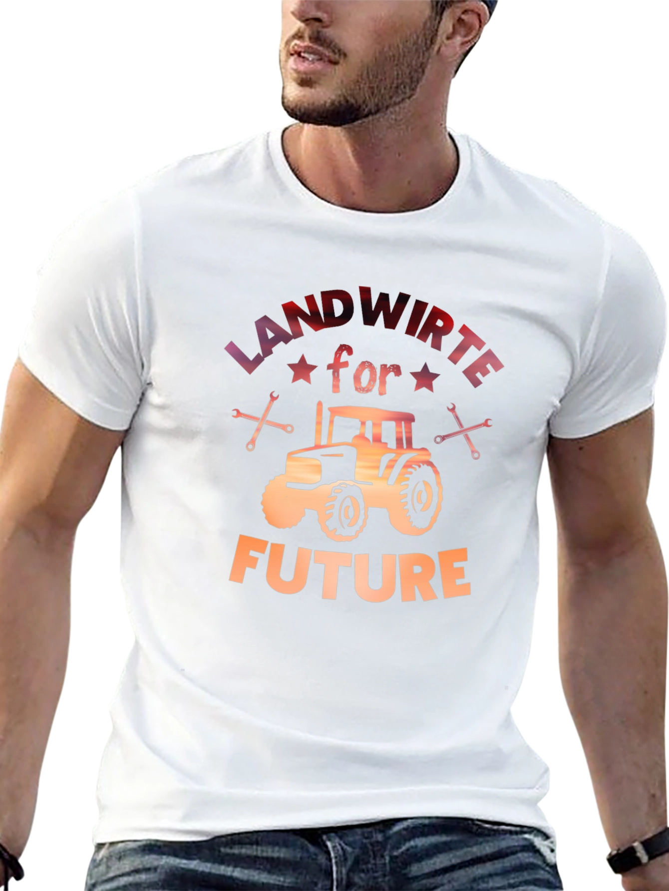 Black Landwirte for Future Tractor T-Shirt view 13
