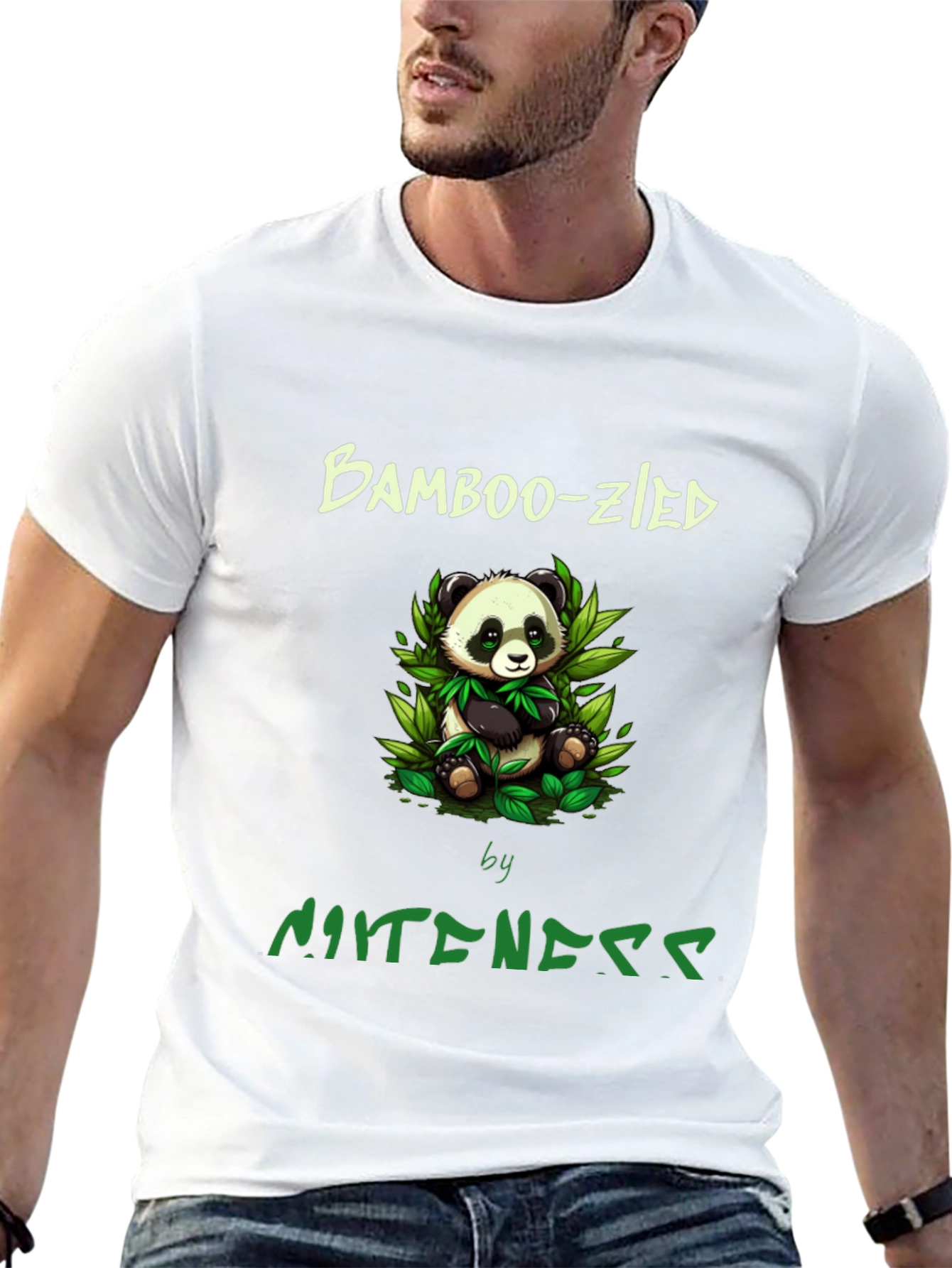 Black Bamboo-zled Panda Graphic Tee -  Unique Style view 13