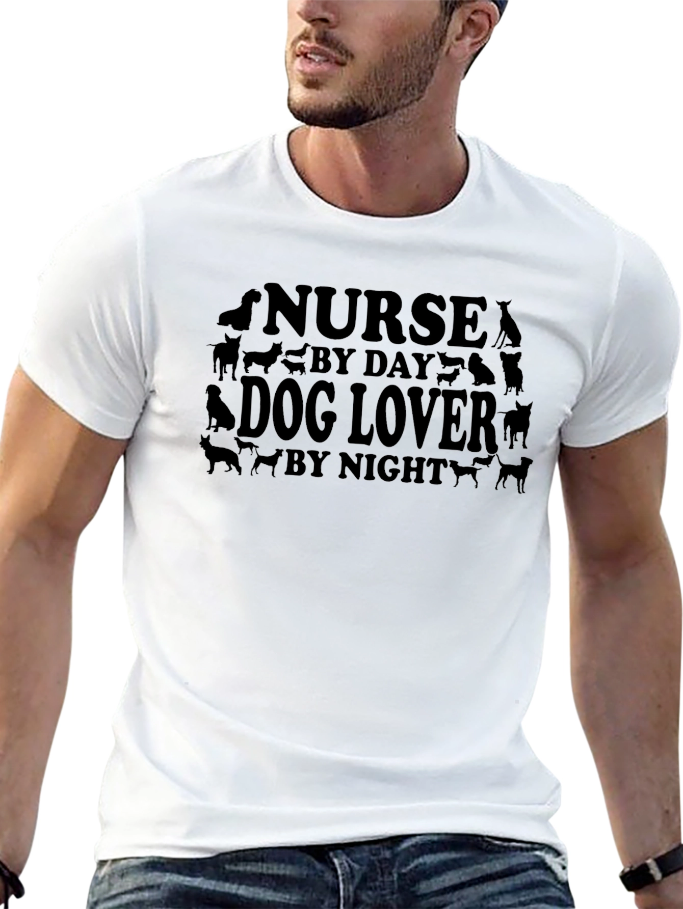 Black Nurse By Day Dog Lover By Night T-Shirt view 13