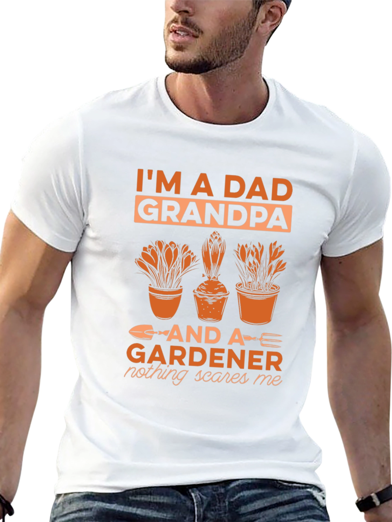 Black Dad Grandpa Gardener Graphic Tee view 13