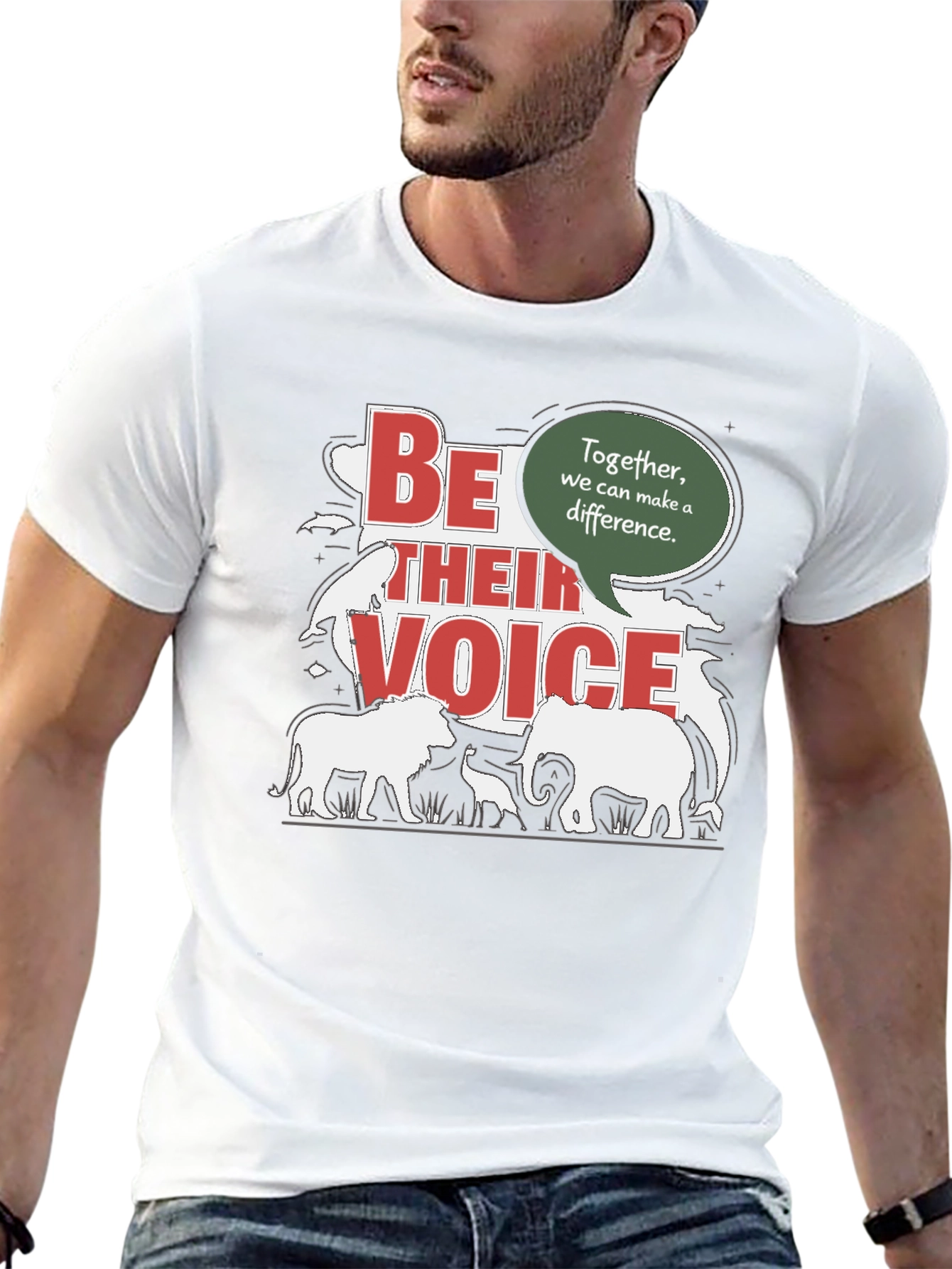 Black Be Their Voice T-Shirt - Animal Conservation Tee view 13