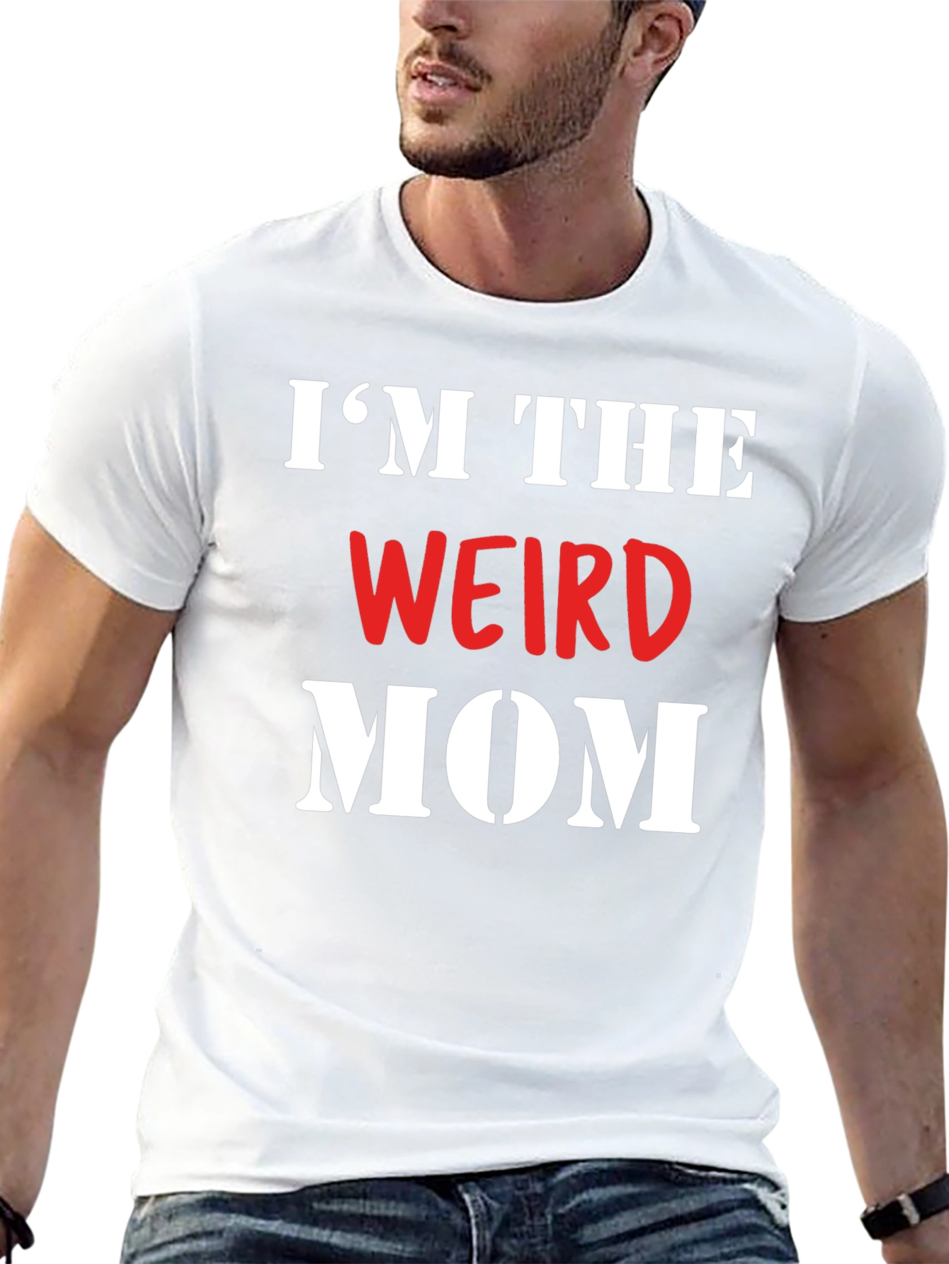 Black I'm The Weird Mom T-Shirt view 13