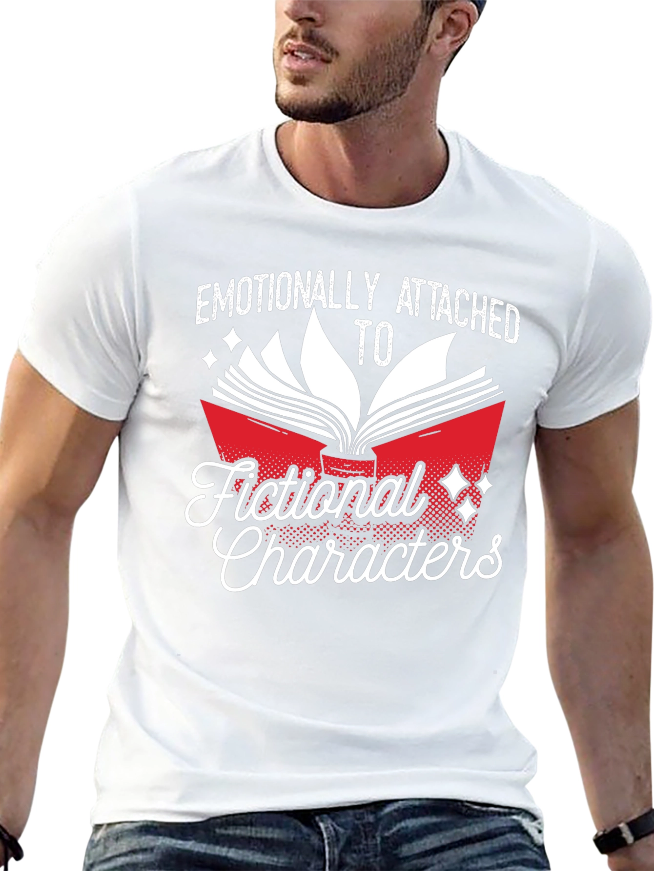 Black Emotionally Attached Fictional Characters T-Shirt view 13