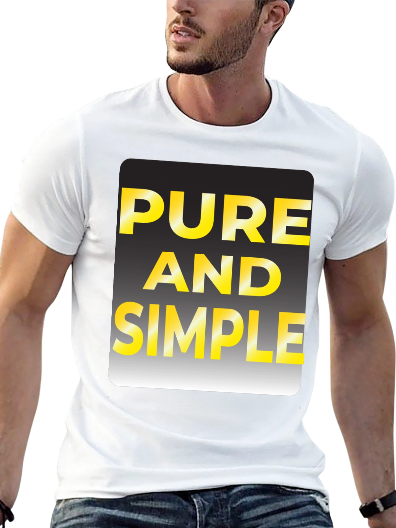 Black Pure and Simple Black Graphic T-Shirt view 13