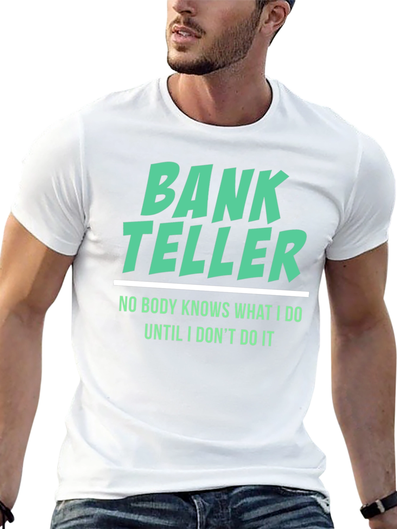 Black Bank Teller Humor T-Shirt - Funny Job Tee view 13