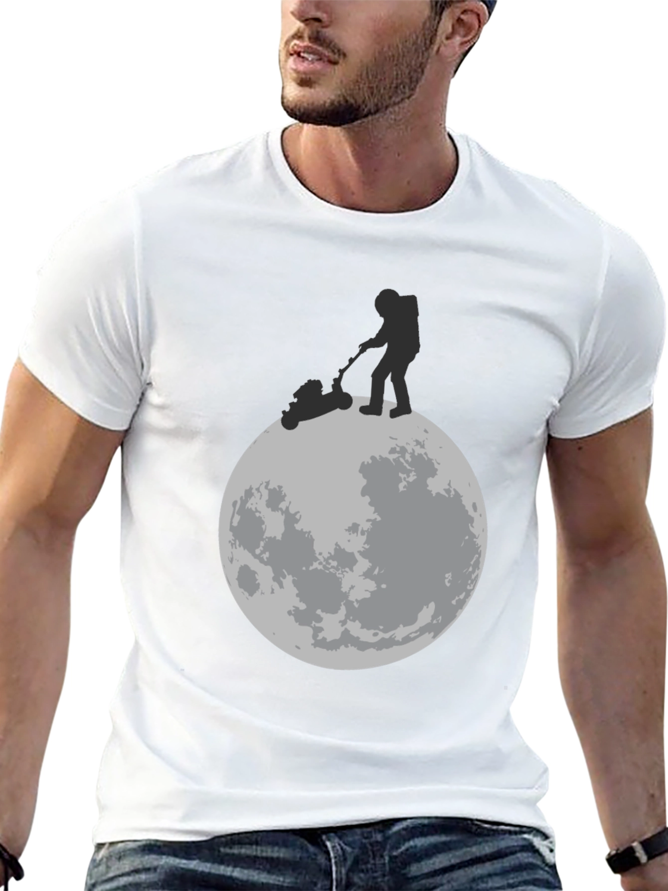 Black Moon Mowing Graphic T-Shirt view 13