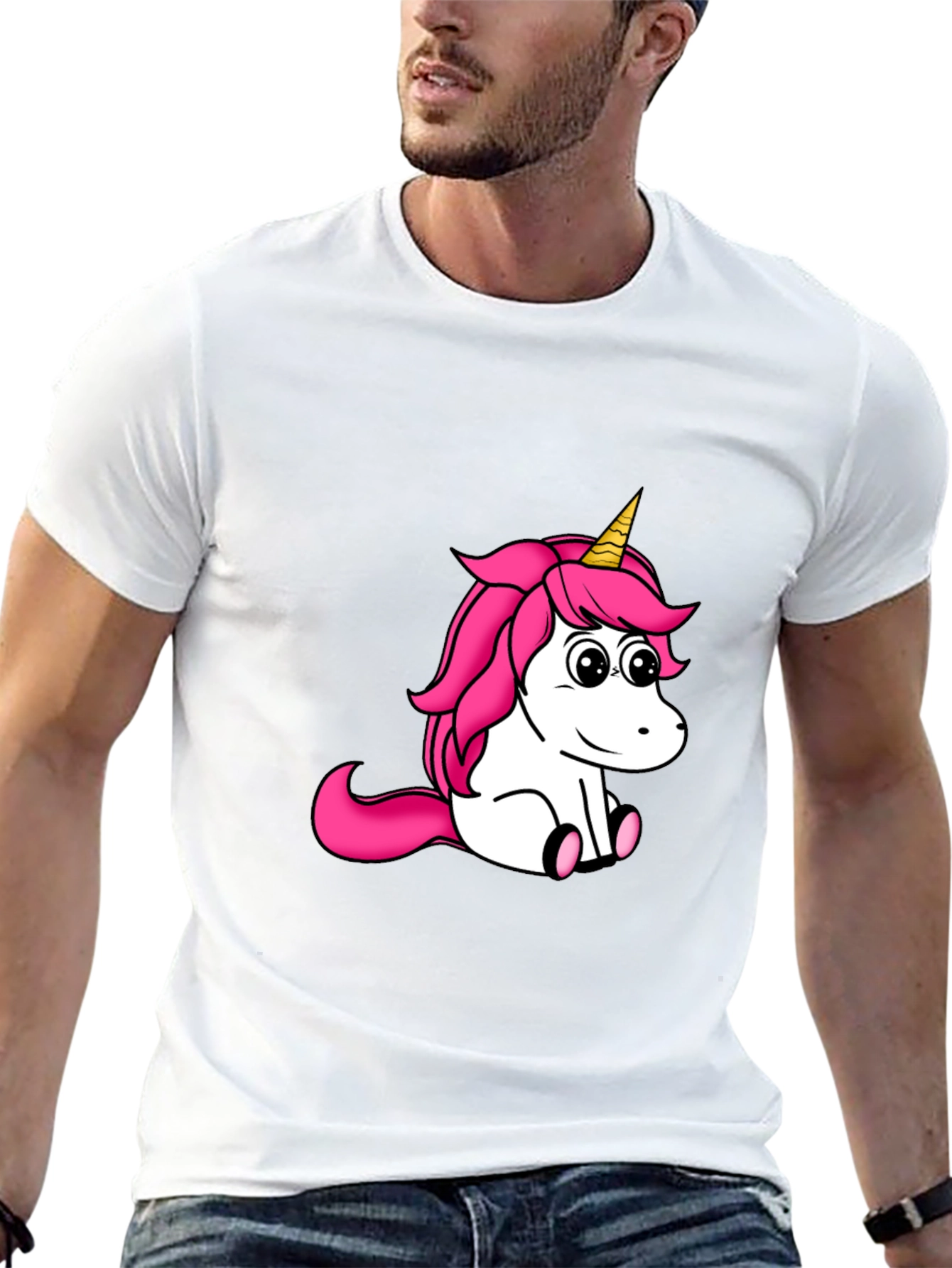 Black Unicorn Graphic Tee - Black Cotton Shirt view 13