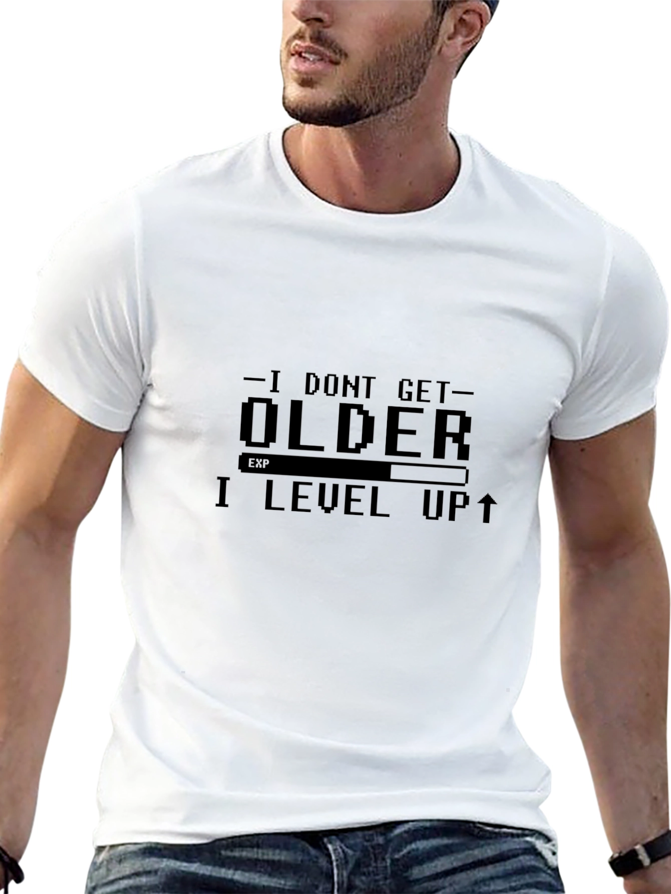 Black I Don't Get Older I Level Up Black T-Shirt view 13