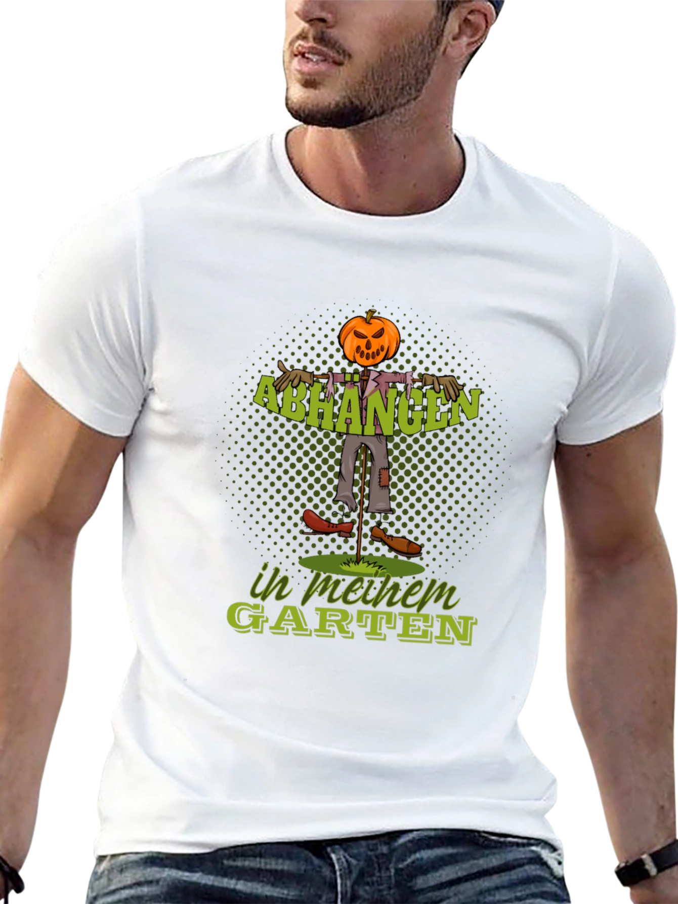 Black Halloween Scarecrow Pumpkin T-Shirt view 13