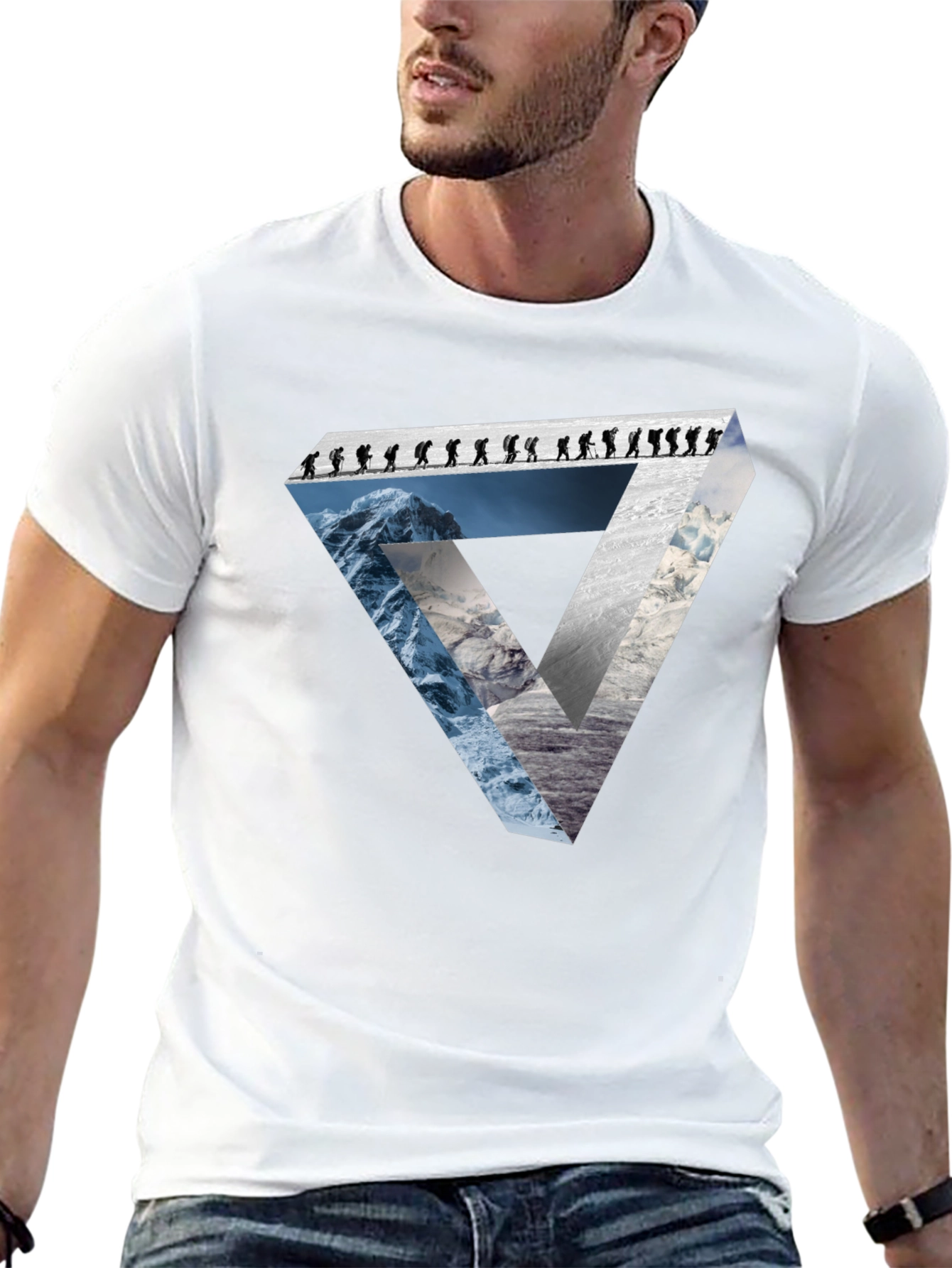Black Mountain Climber Triangle Graphic Tee view 13