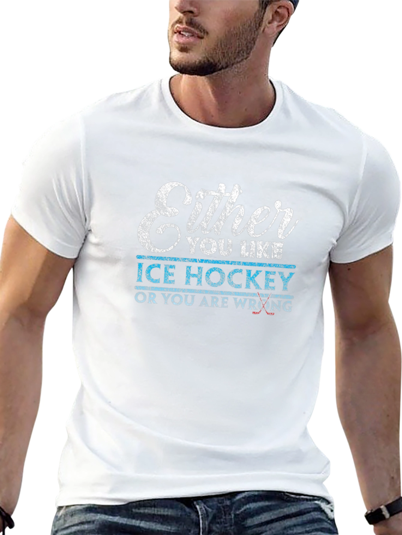Black Ice Hockey T-Shirt - Either You Like It Or You're Wrong view 13