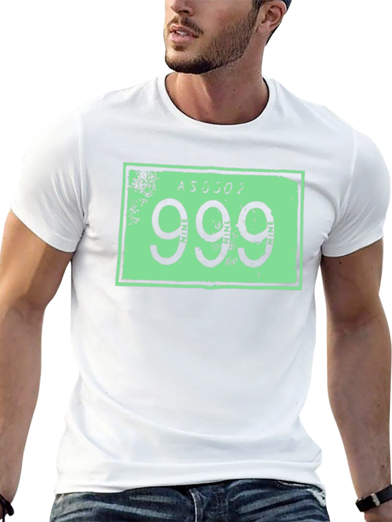 Black 999 Graphic Print Tee - Black view 13