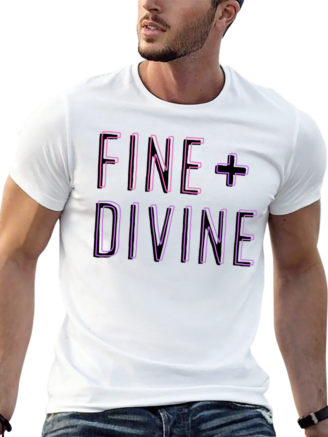 Black Fine + Divine Graphic Tee view 13