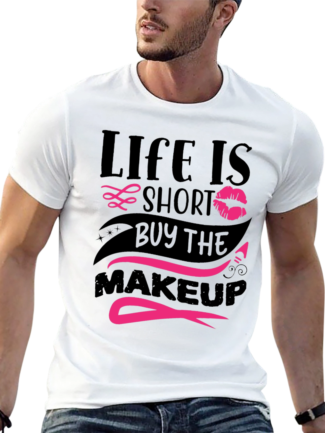 Black Life Is Short Makeup T-Shirt view 13