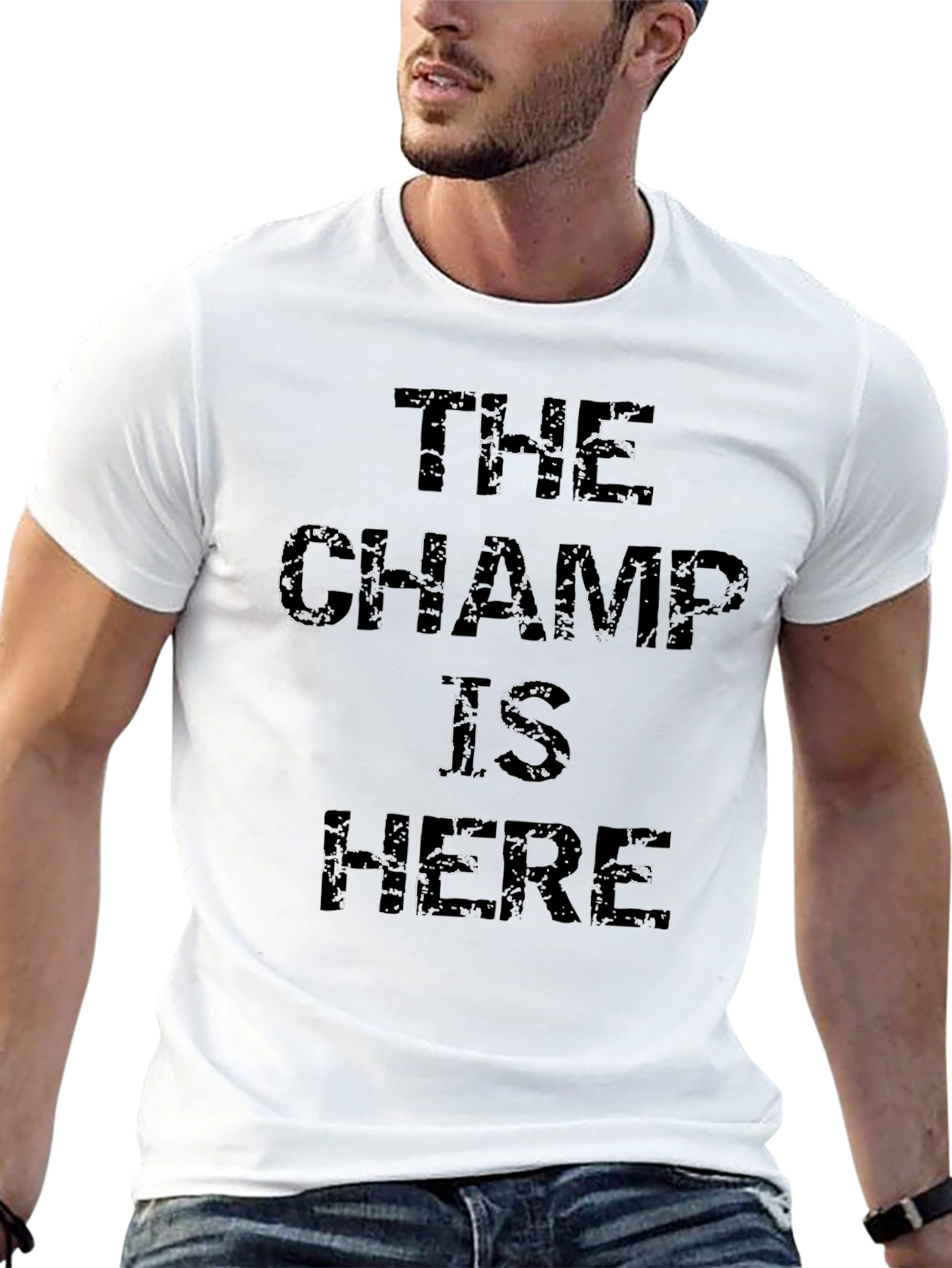 Black The Champ Is Here Black Graphic Tee view 13
