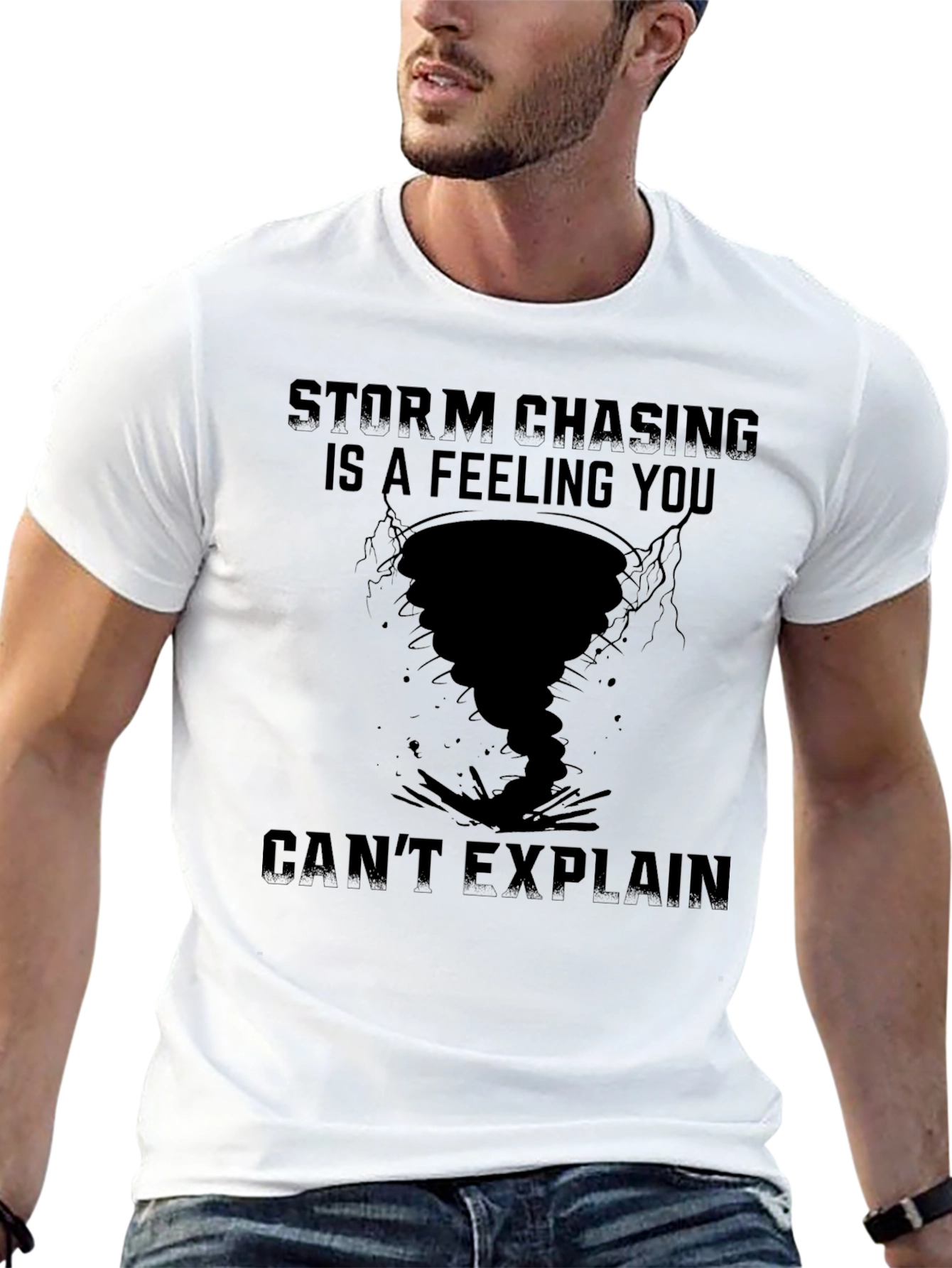 Black Storm Chasing T-Shirt - Weather Enthusiast Tee view 13