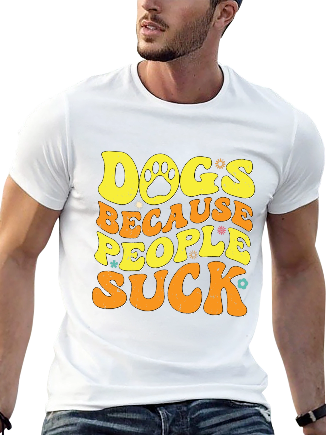 Black Dogs Because People Suck T-Shirt view 13