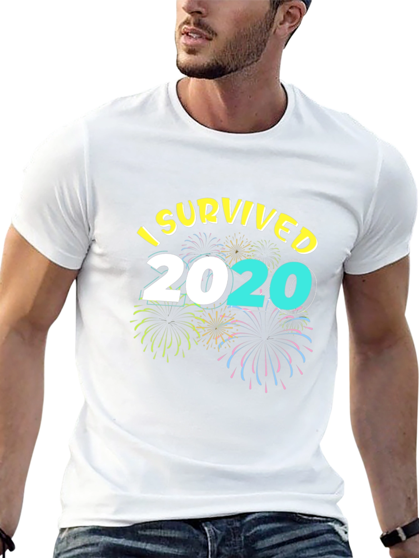 Black I Survived 2020 T-Shirt - Novelty Graphic Tee view 13