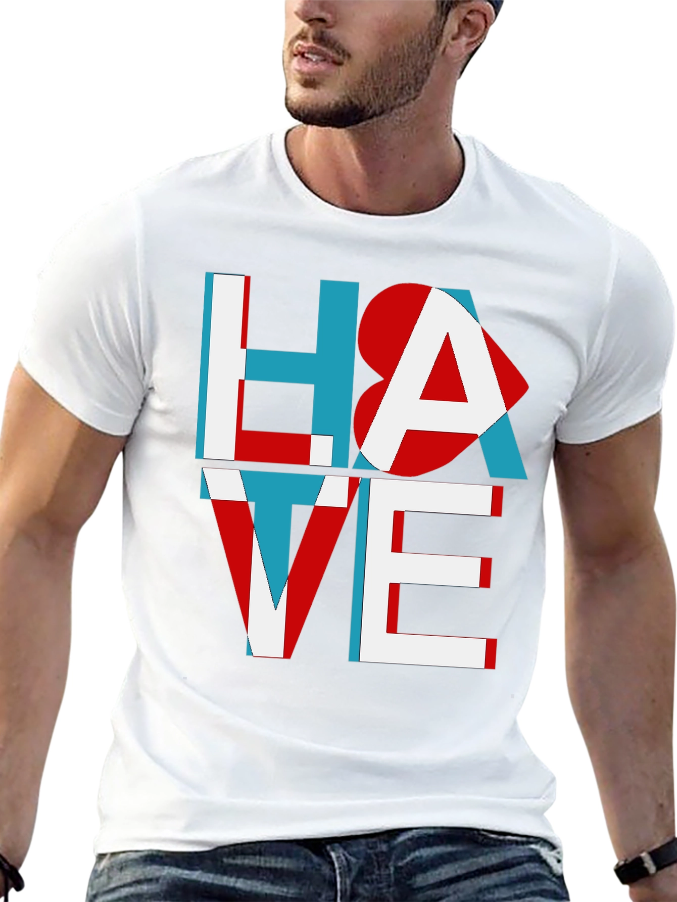 Black Hate Love Graphic Tee - Unisex Cotton T-Shirt view 13