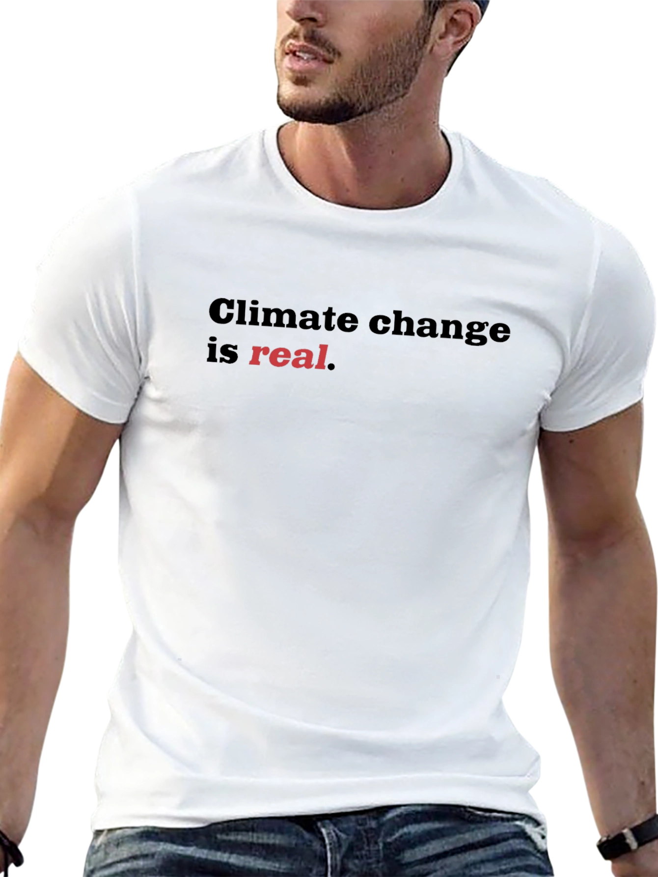 Black Climate Change is Real T-Shirt - Black view 13