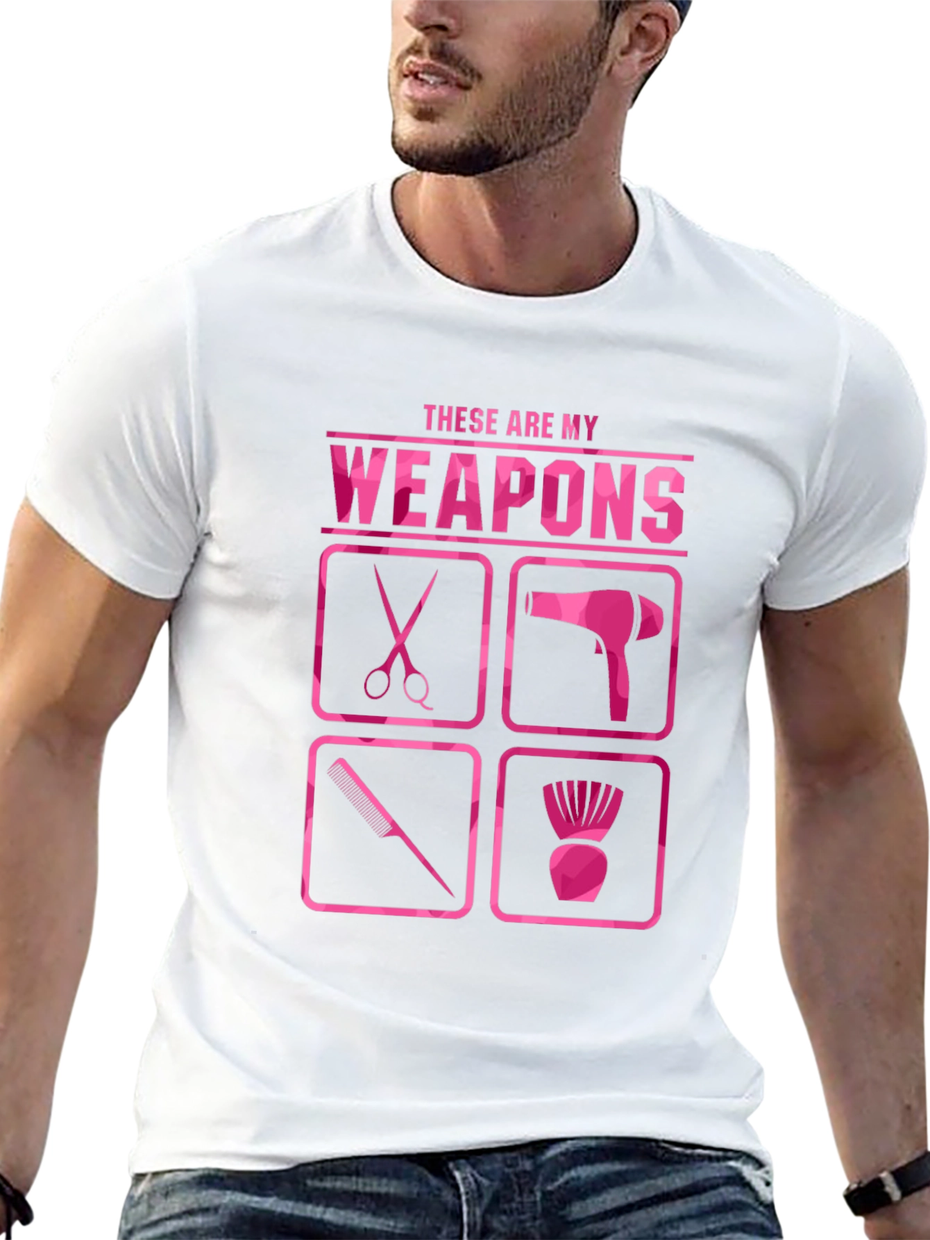 Black Hairstylist Weapons T-Shirt - Salon Life view 13