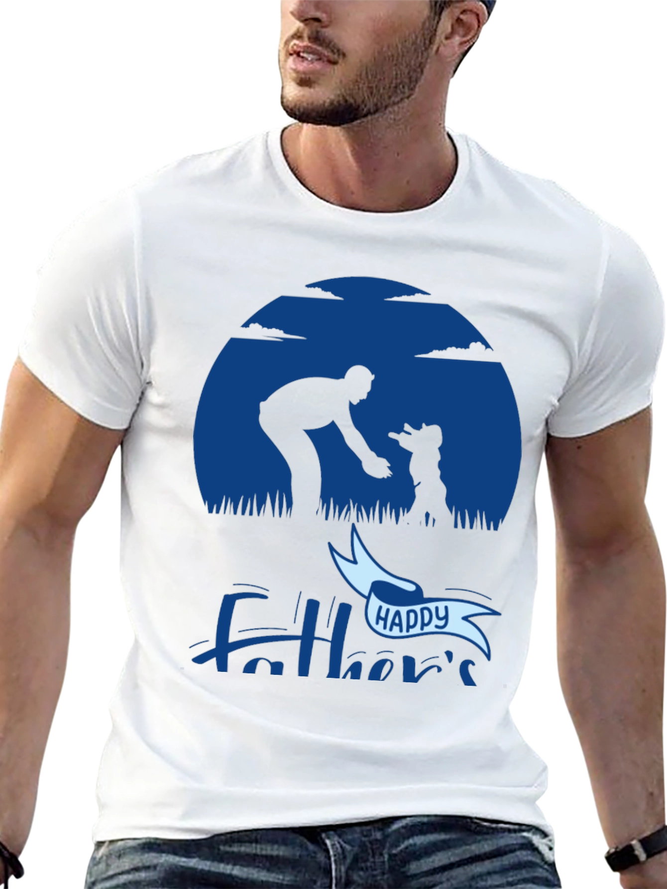 Black Happy Father's Day Black T-Shirt view 13