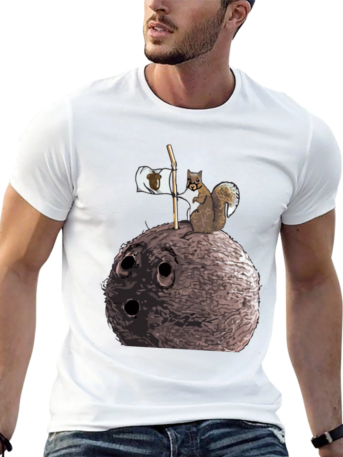 Black Nutty Squirrel Graphic Tee - Unique Humor view 13