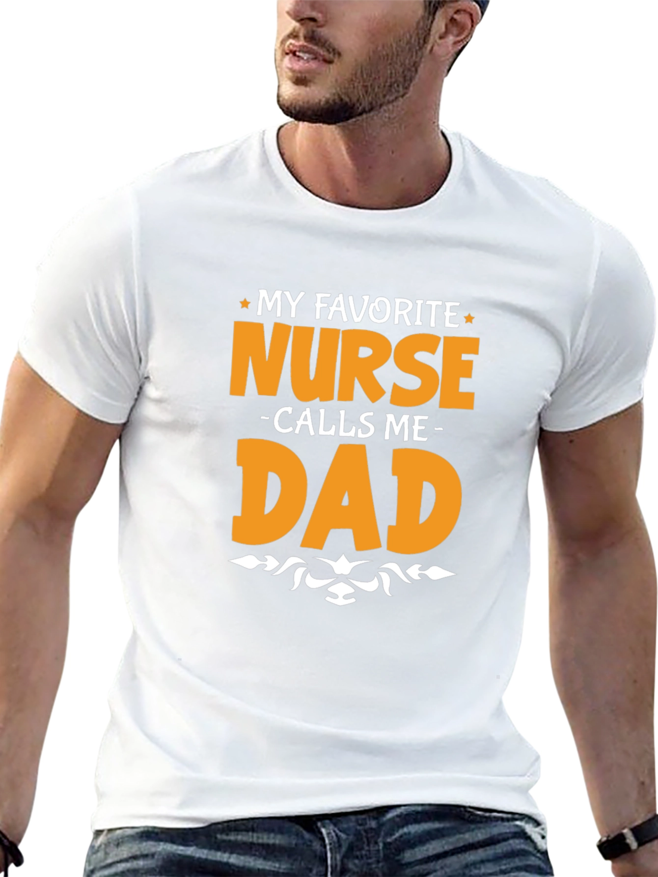Black My Favorite Nurse Calls Me Dad T-Shirt view 13
