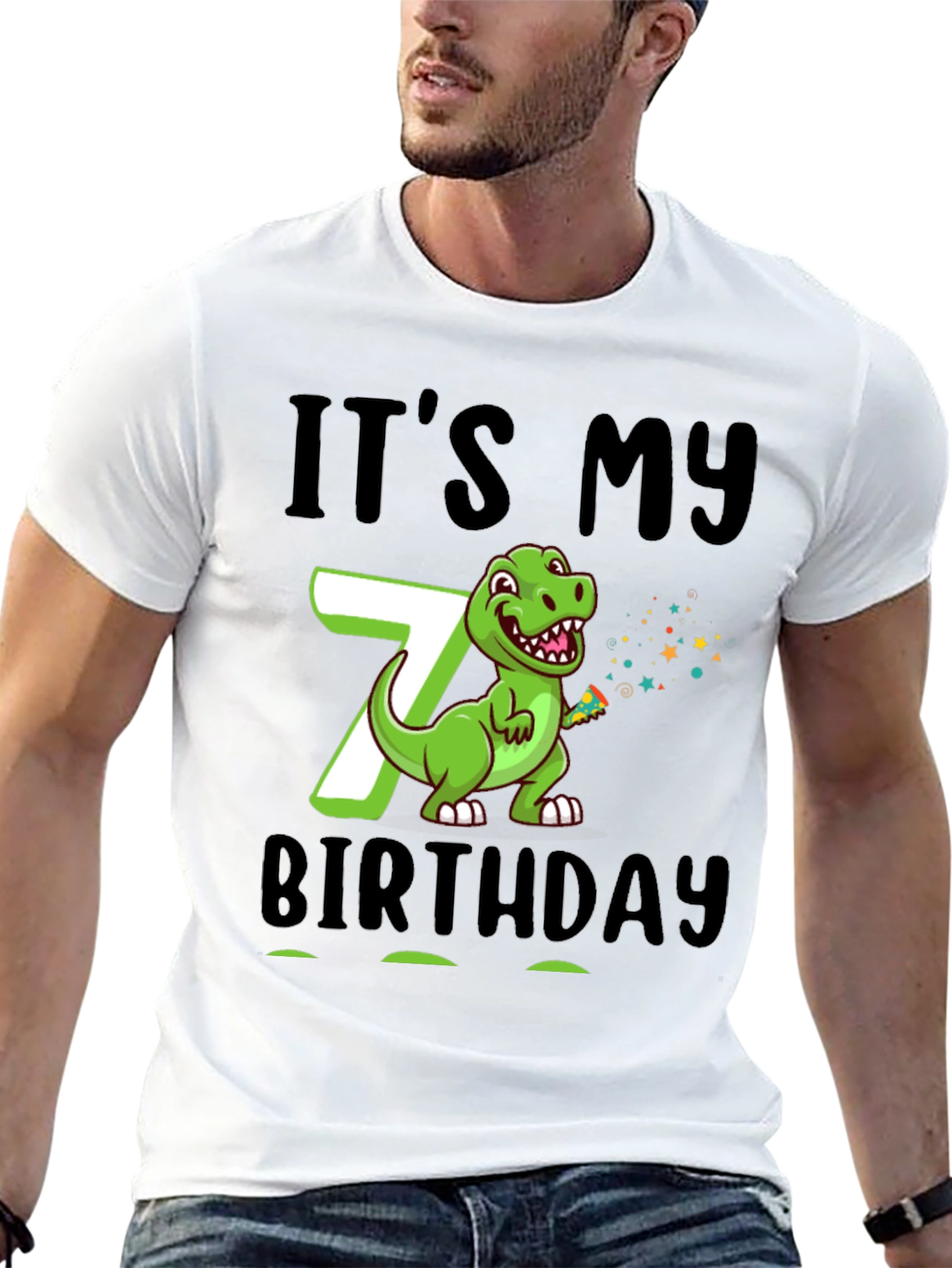 It's My 7th Birthday Dinosaur T-Shirt - 13