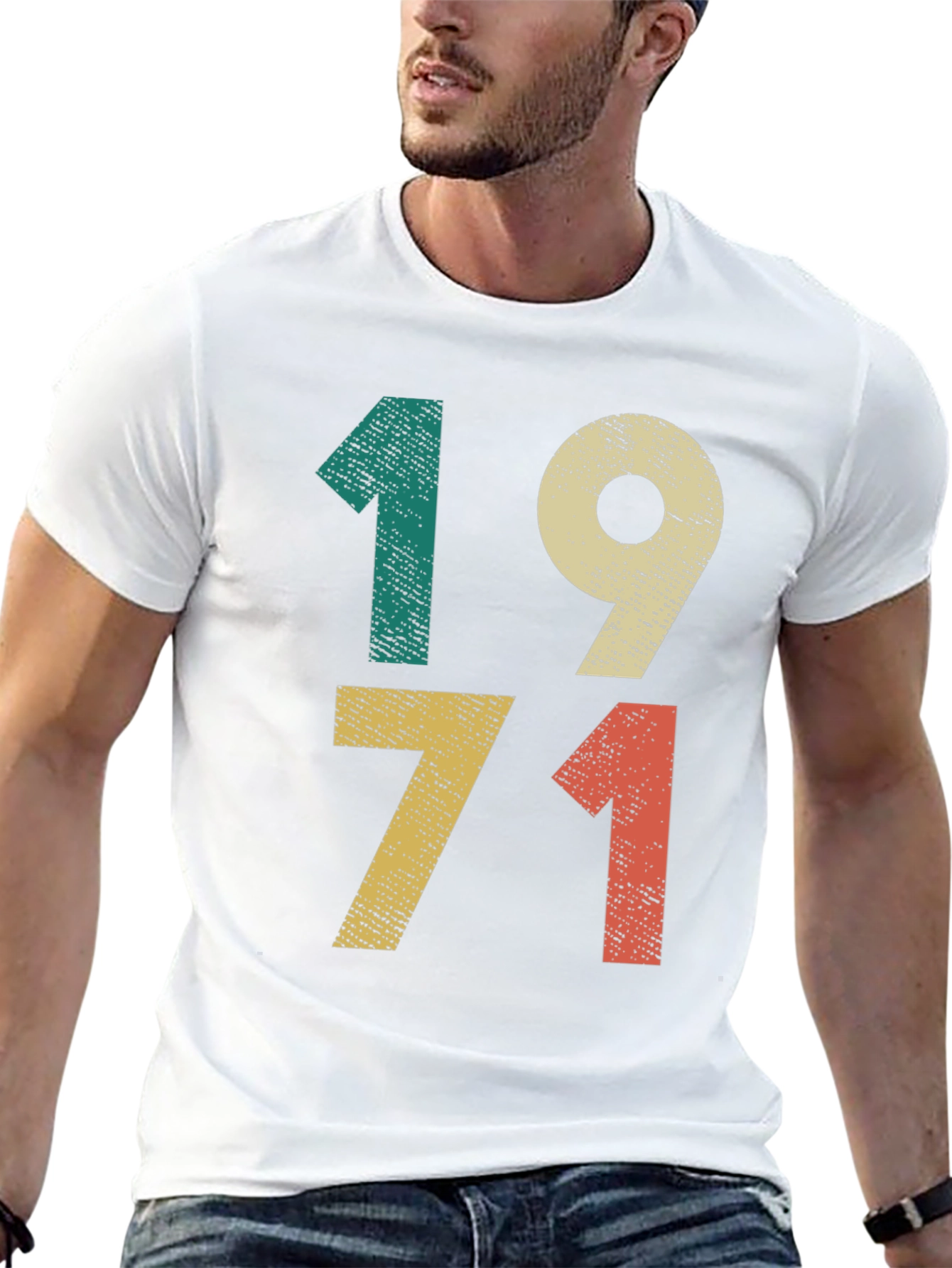 Black Retro 1971 T-Shirt - Vintage Style Birthday Tee view 13