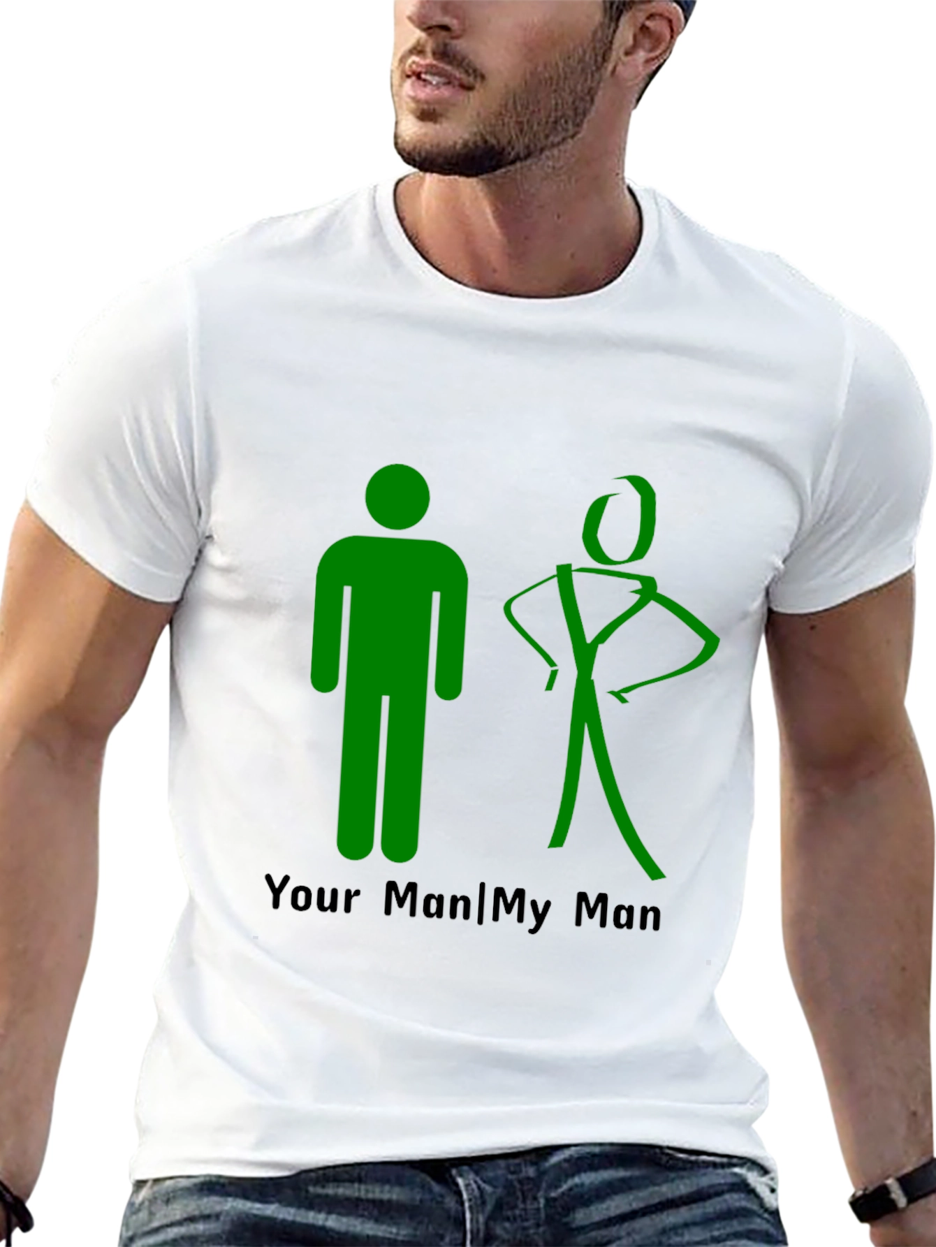 Black Your Man My Man Graphic Tee - Humorous T-Shirt view 13