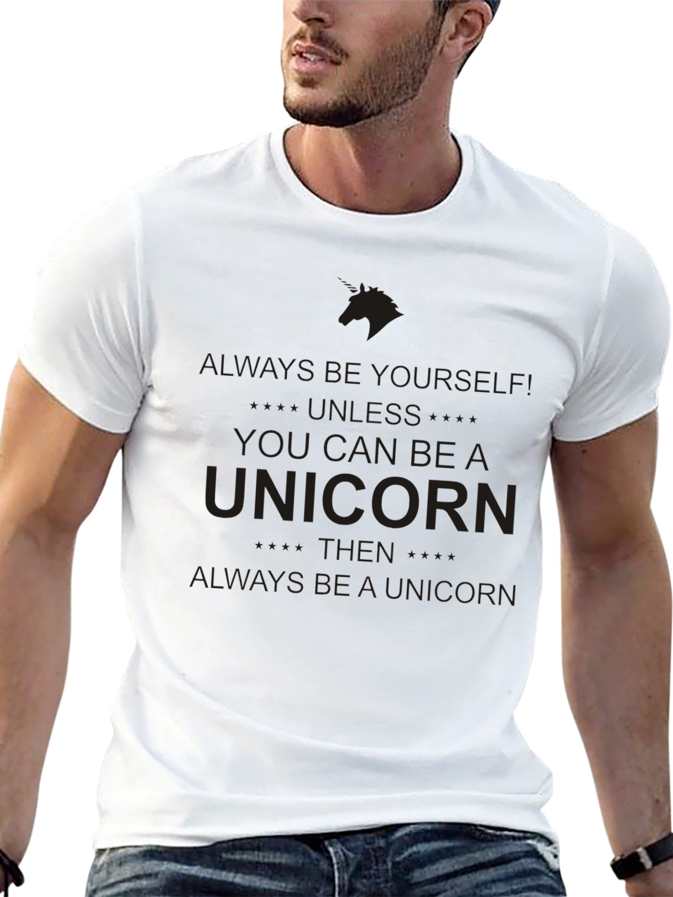Unicorn Graphic Tee - Always Be Yourself T-Shirt - 13