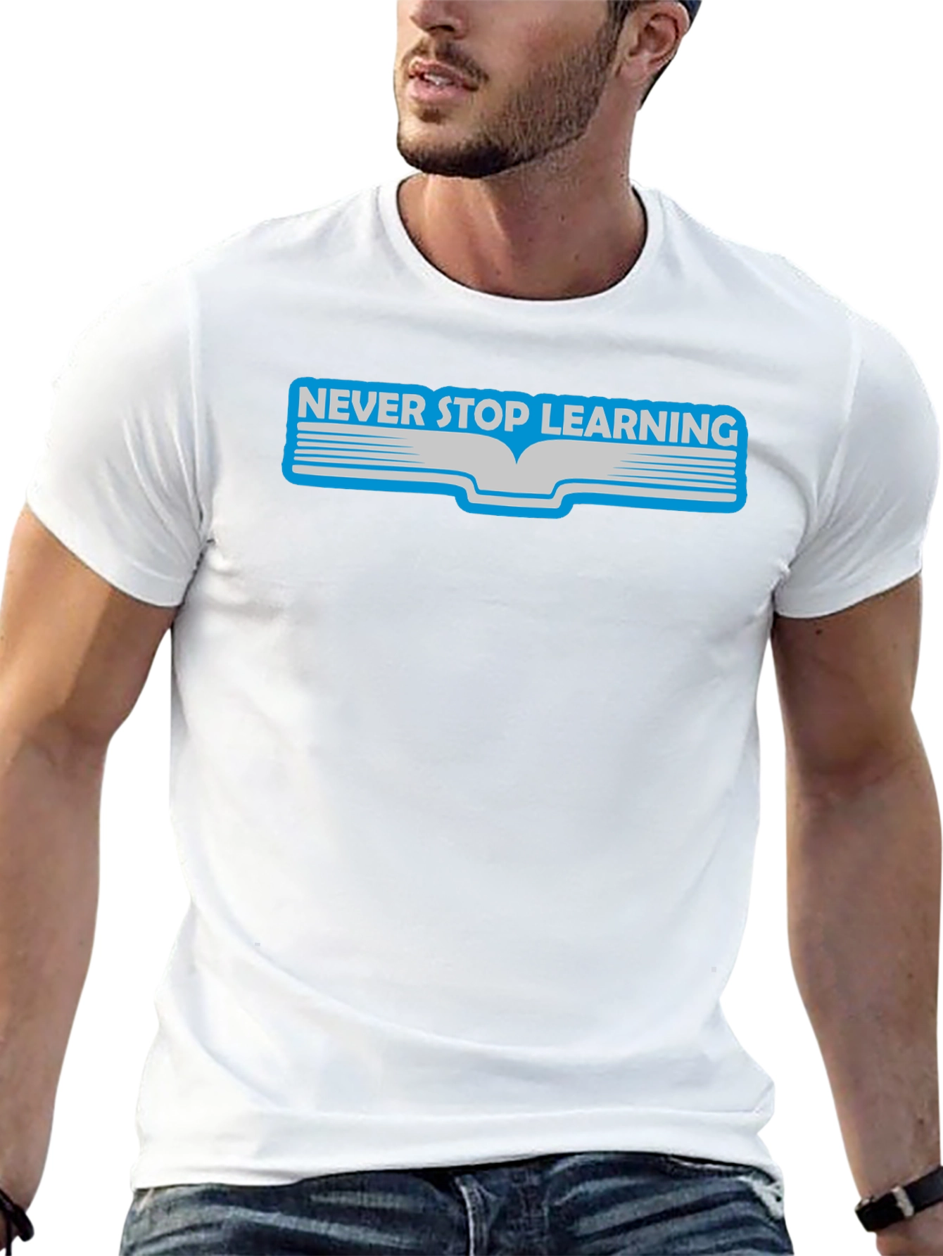 Black Never Stop Learning Graphic Tee view 13