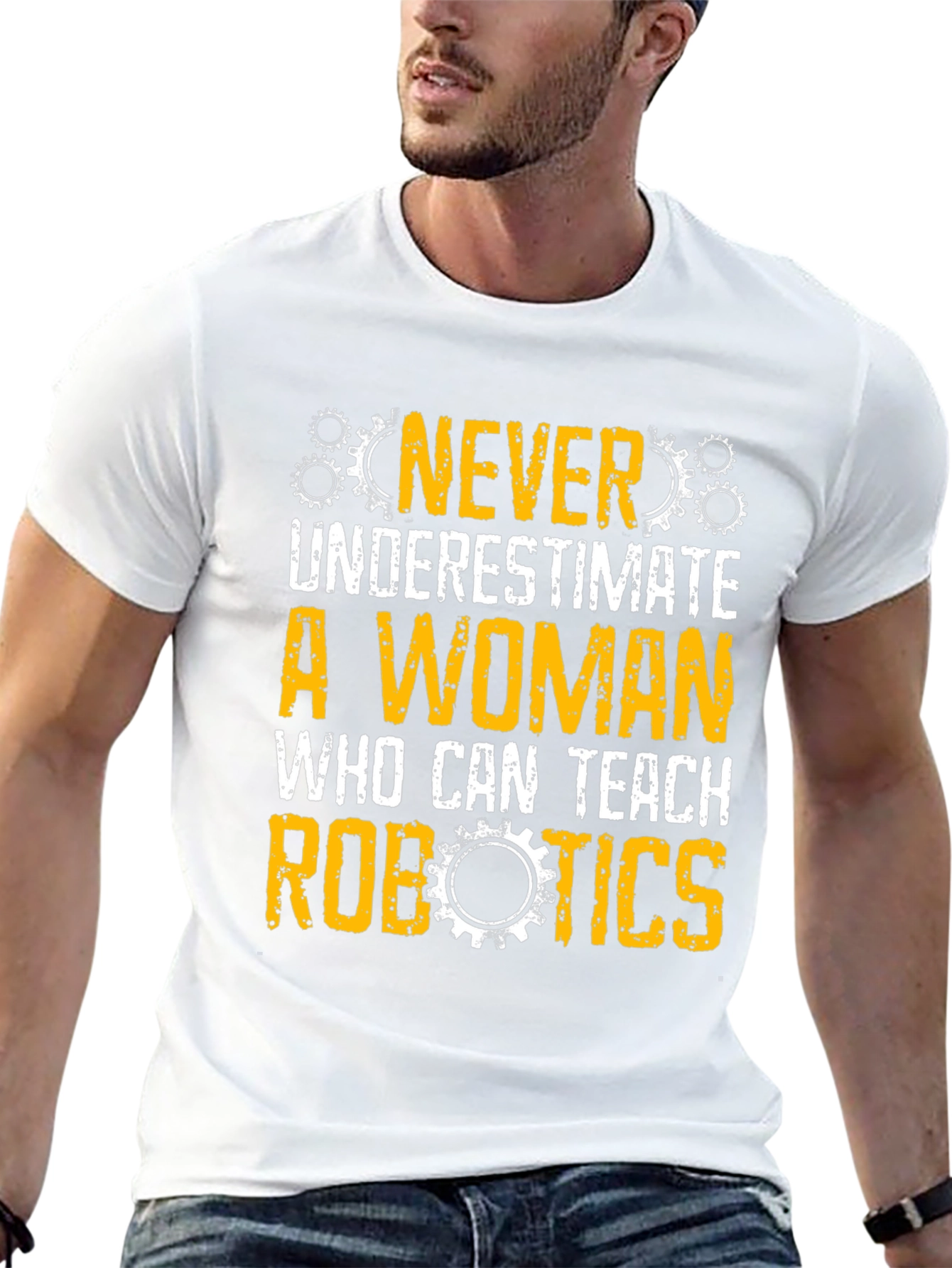 Black Never Underestimate Woman Robotics Teacher T-Shirt view 13