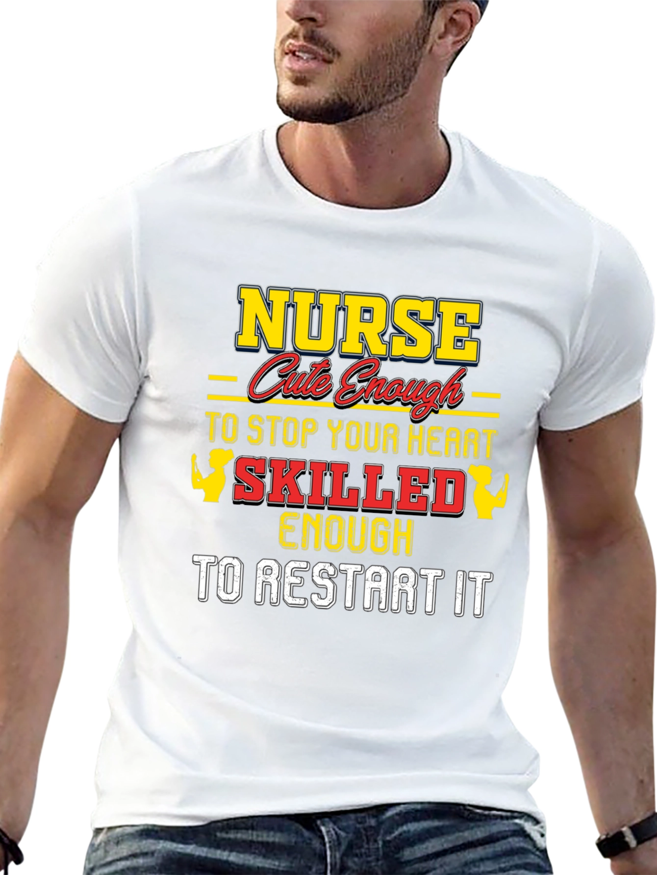Black Nurse Cute Enough T-Shirt view 13