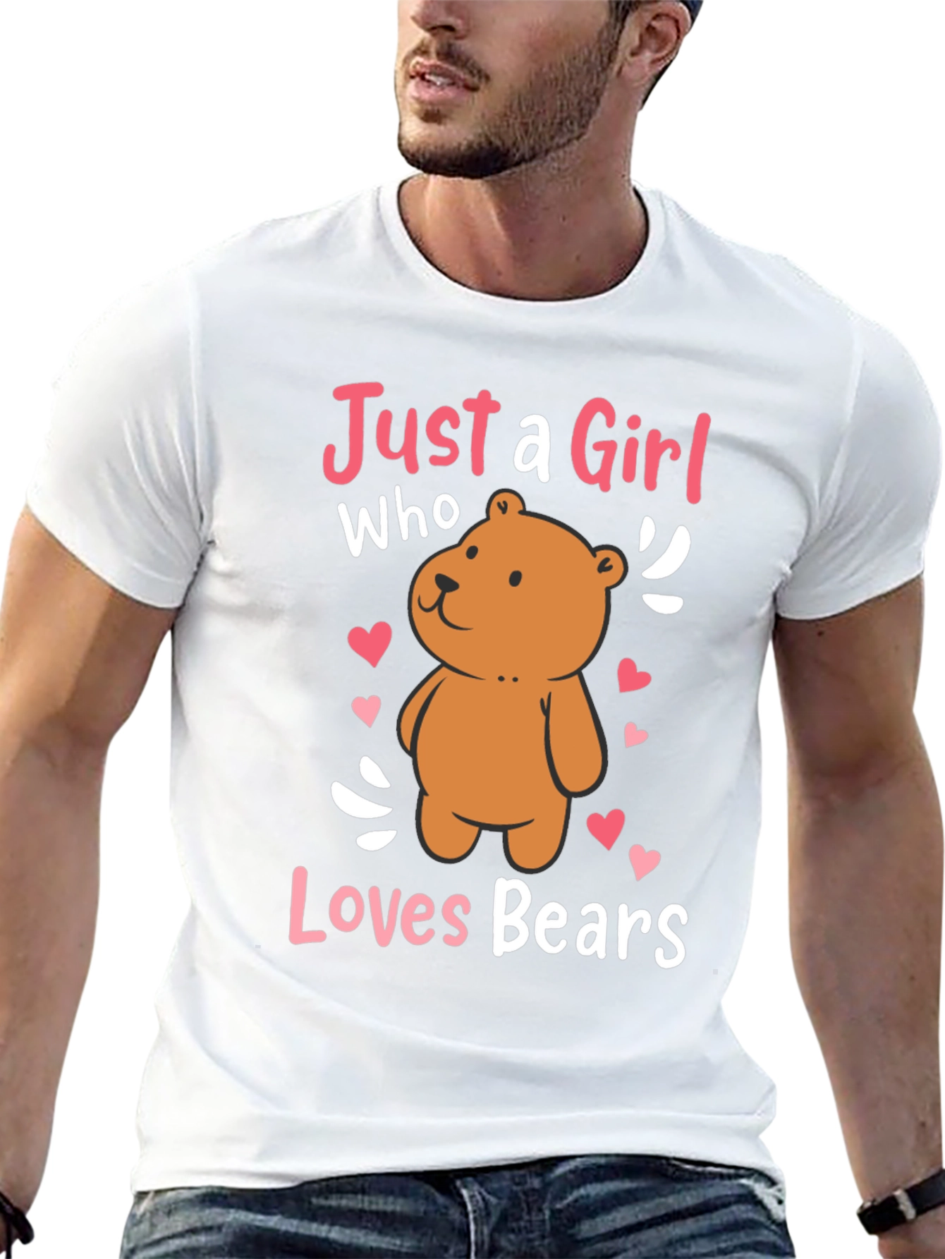 Black Just a Girl Who Loves Bears T-Shirt view 13