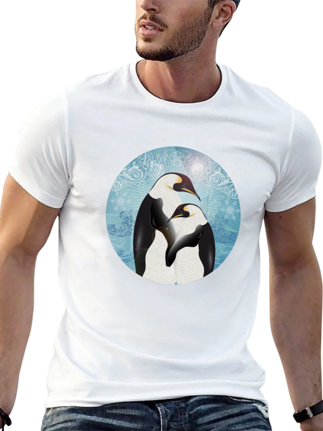 Black Penguin Love Graphic T-Shirt - Black view 13