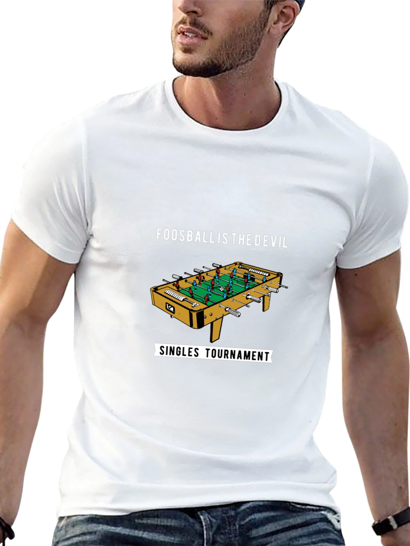 Black Foosball is the Devil T-Shirt view 13
