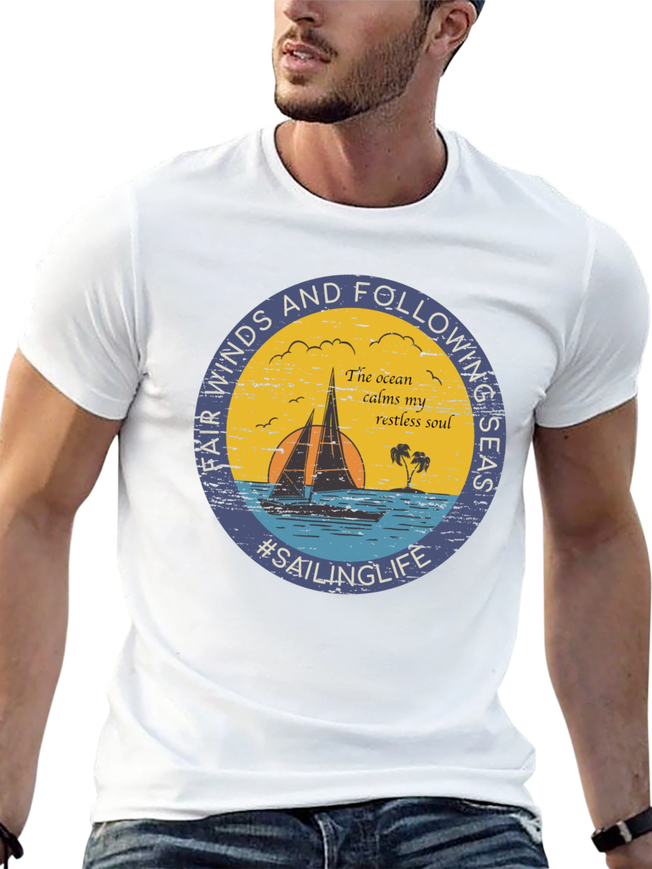 Black Sailing Life Graphic Tee - Fair Winds & Following Seas view 13