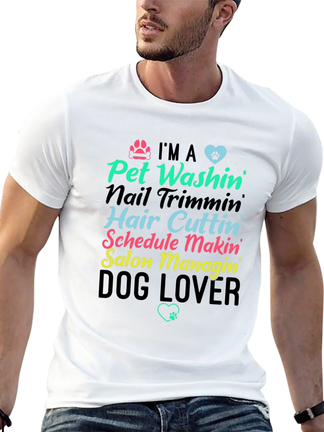 Black Pet Groomer Graphic T-Shirt view 13