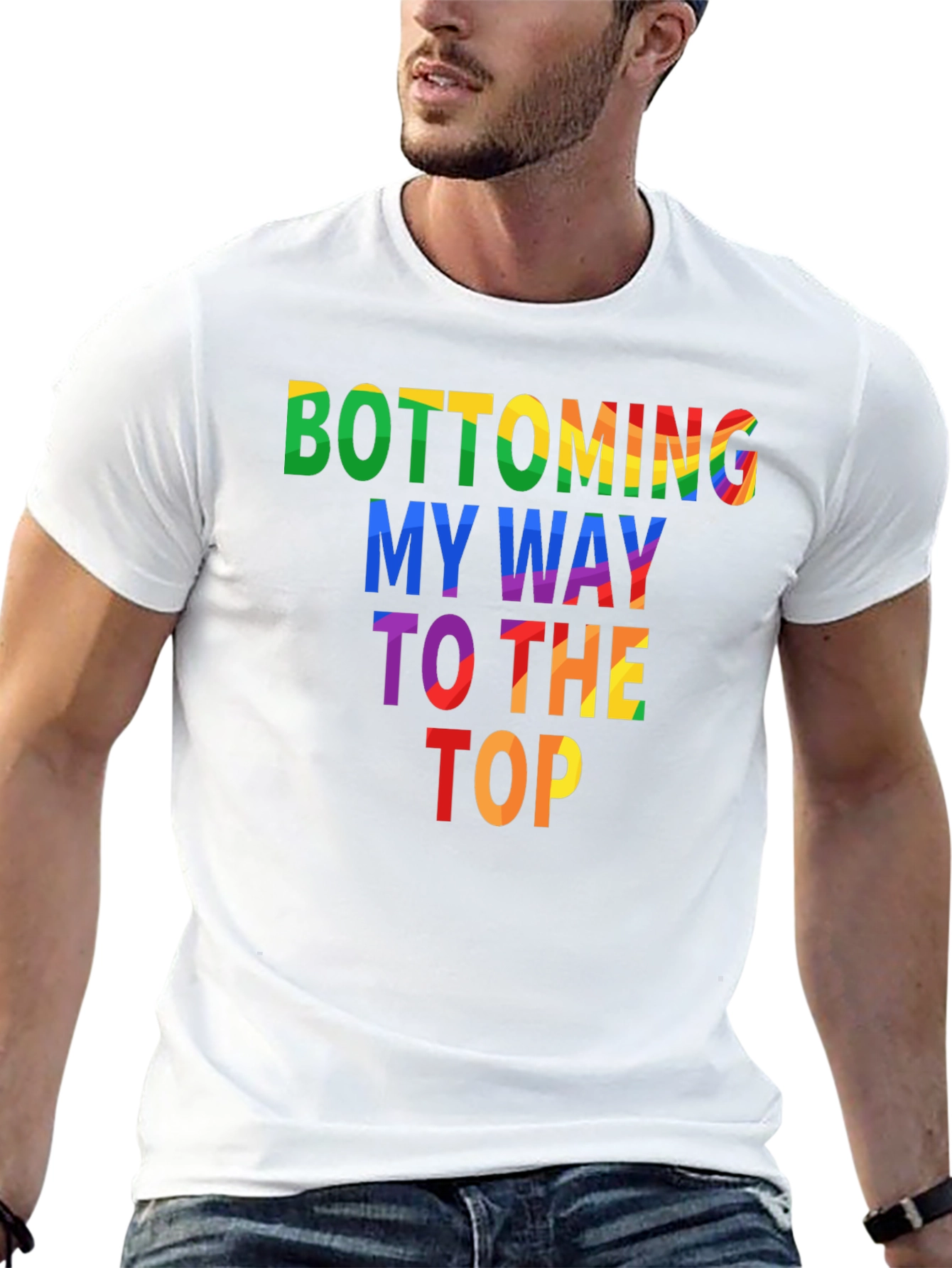 Black Bottoming My Way To The Top Graphic Tee view 13