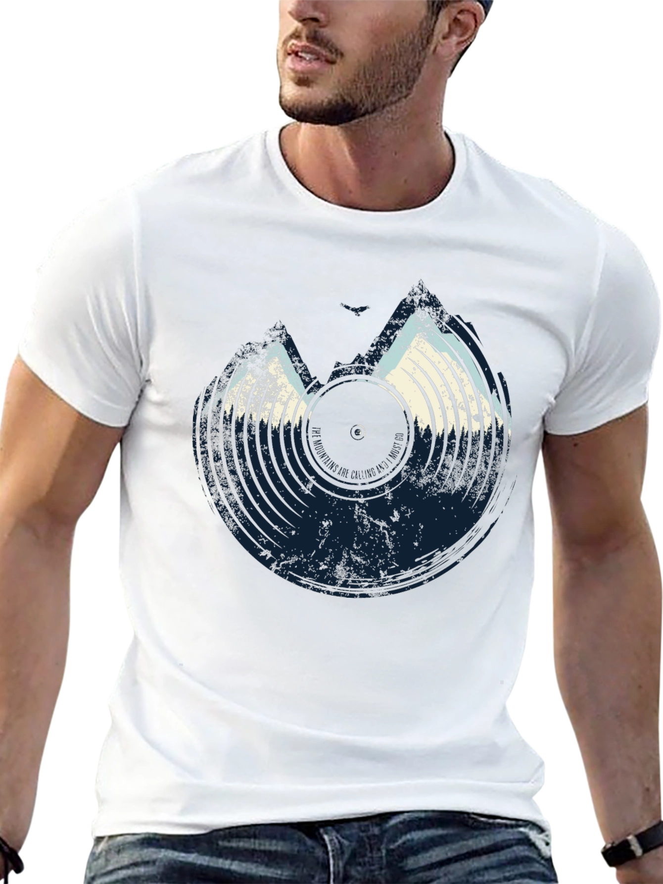 Black Vinyl Record Graphic Tee - Music Lover T-Shirt view 13