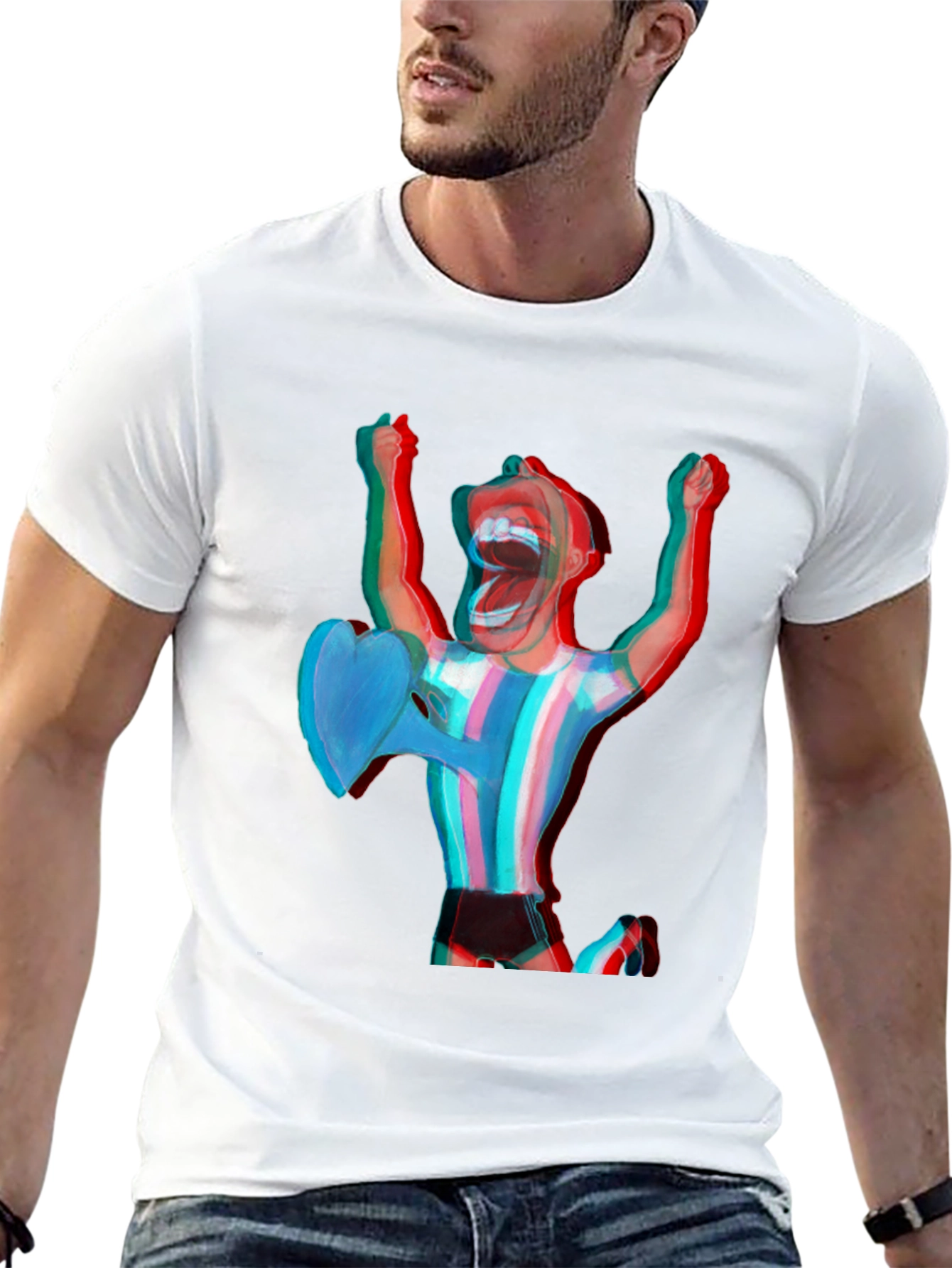 Black Stereoscopic Man T-Shirt view 13