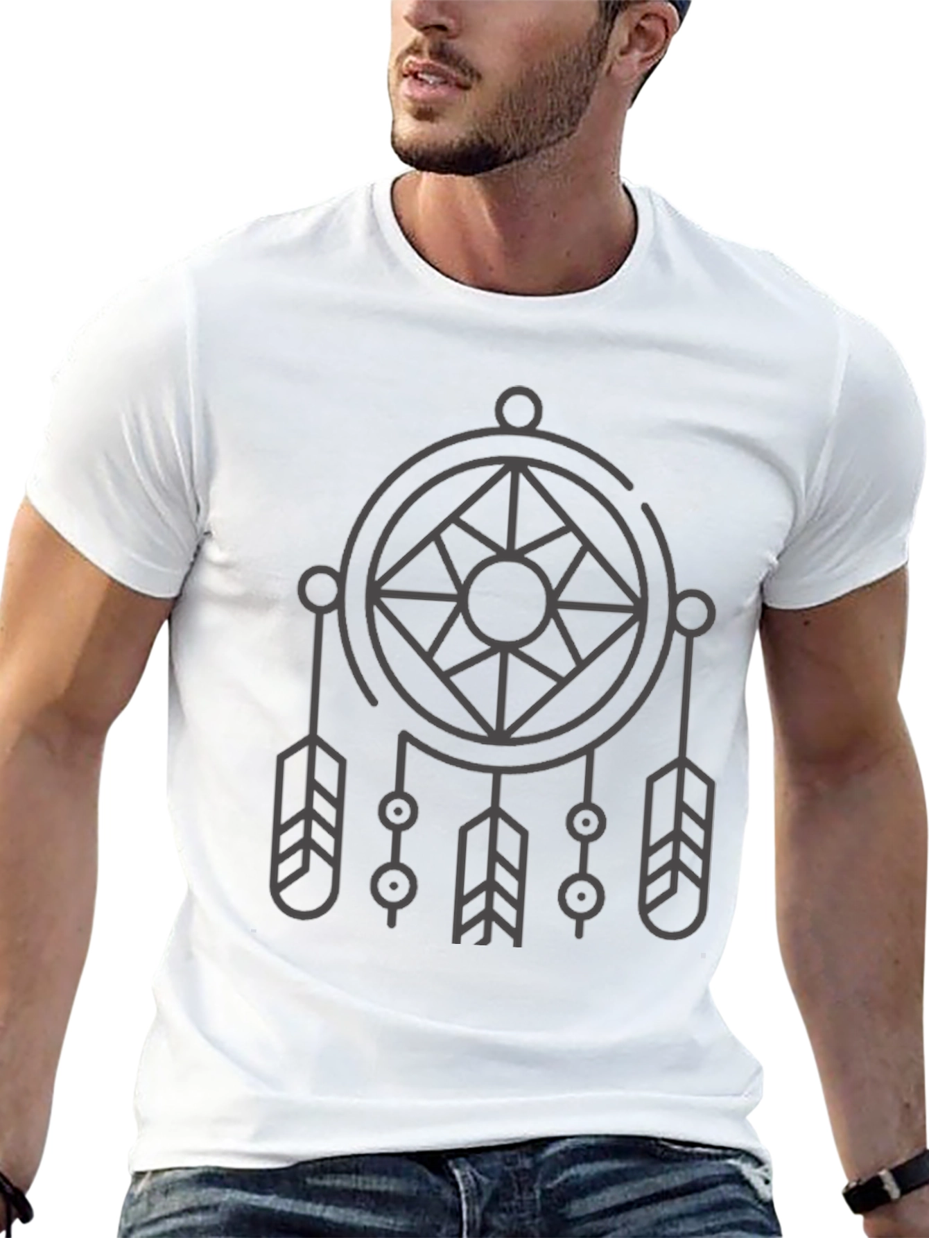 Black Dreamcatcher Graphic Tee - Stylish Comfort view 13