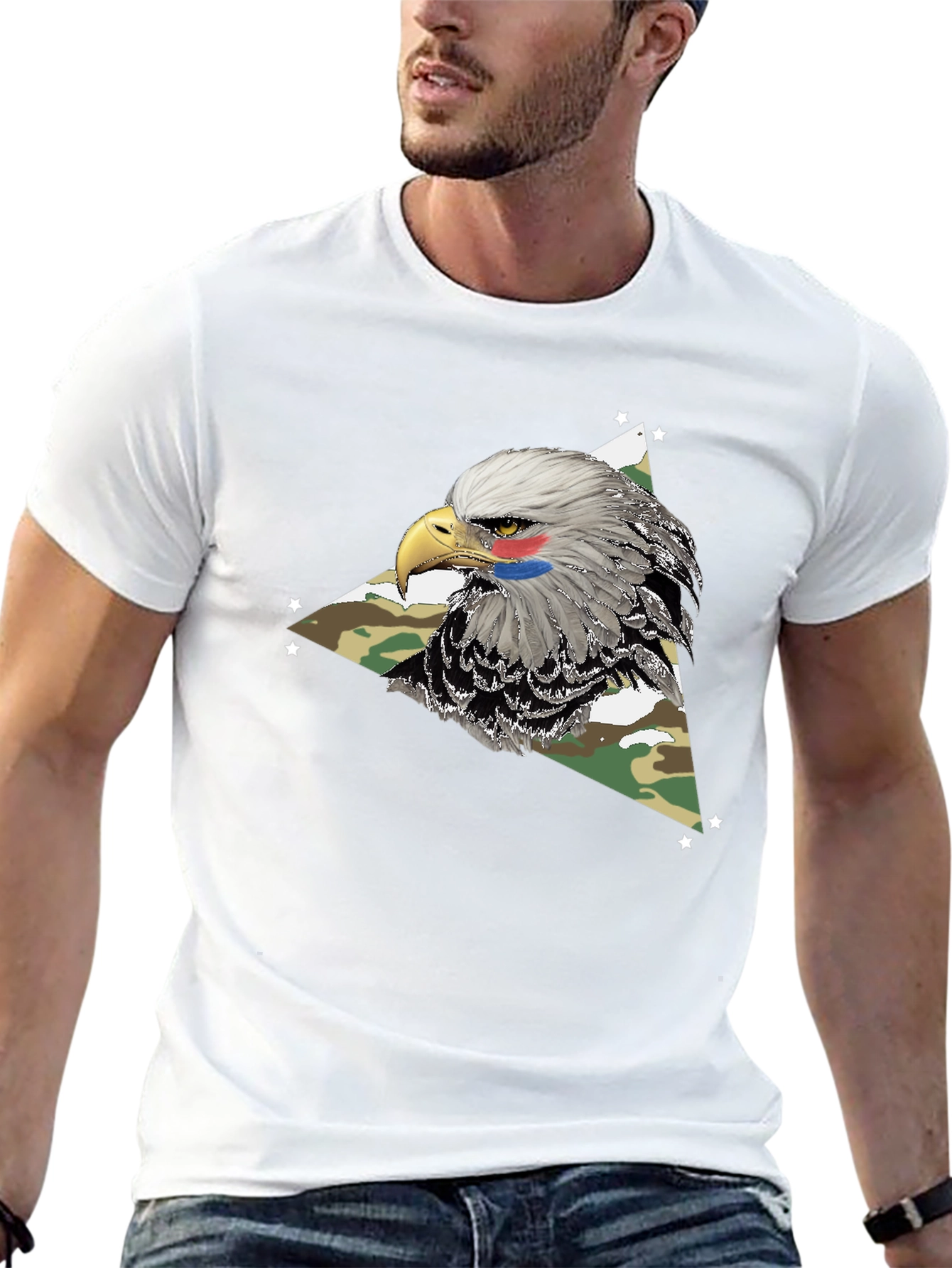 Black Eagle Camo Graphic Tee - Patriotic Style view 13