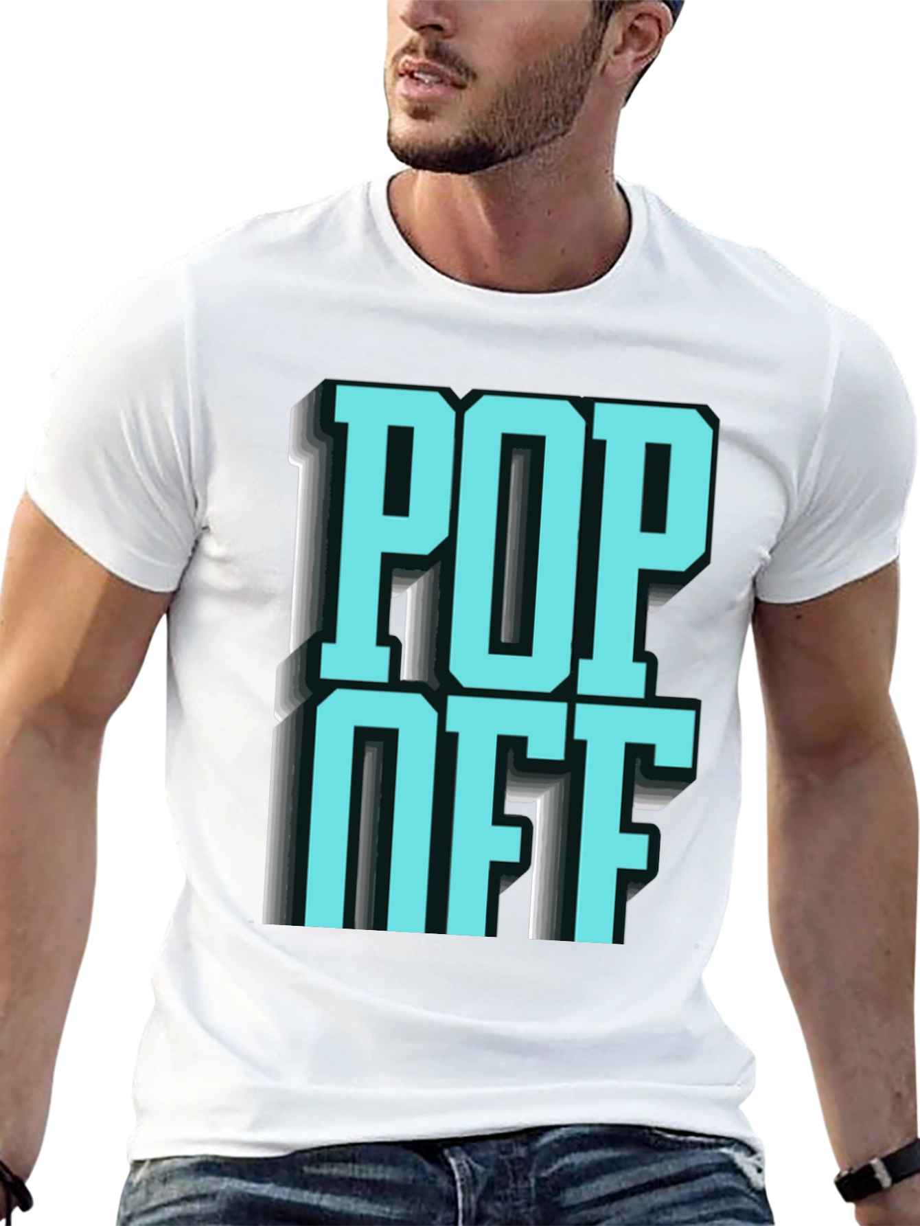 Black Pop Off Graphic T-Shirt - Statement Tee view 13