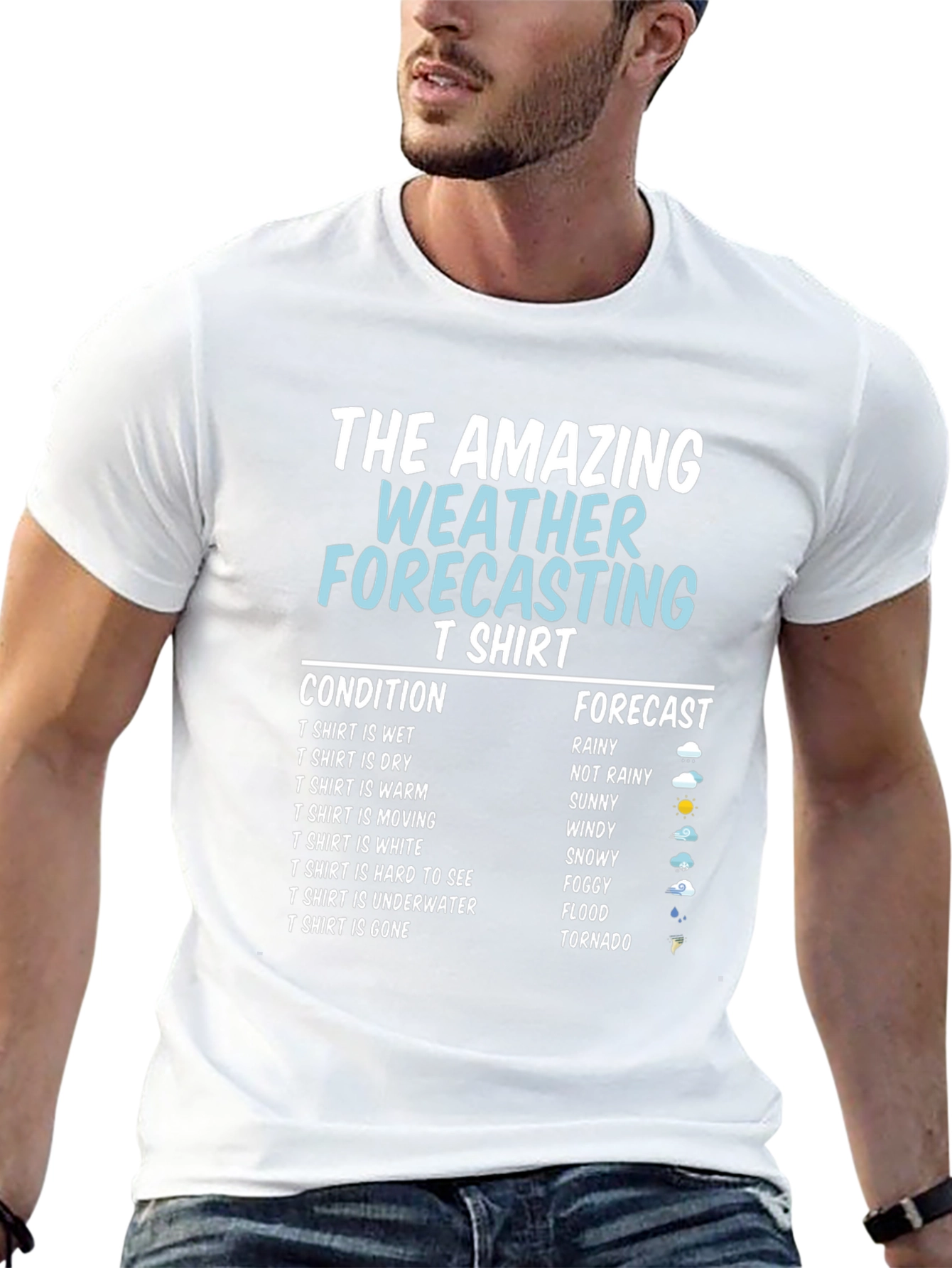 Black Amazing Weather Forecasting T-Shirt - Funny Gift view 13
