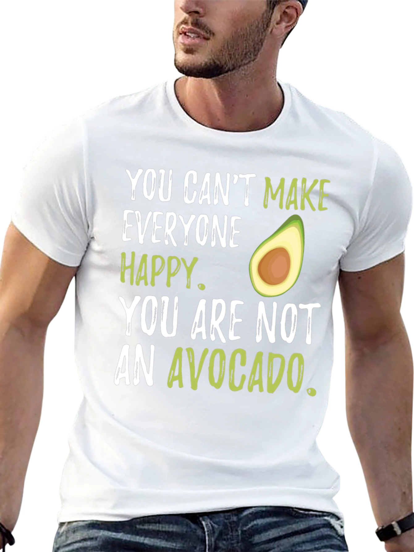 Black Funny Avocado Graphic T-Shirt - You Can't Make Everyone Happy view 13