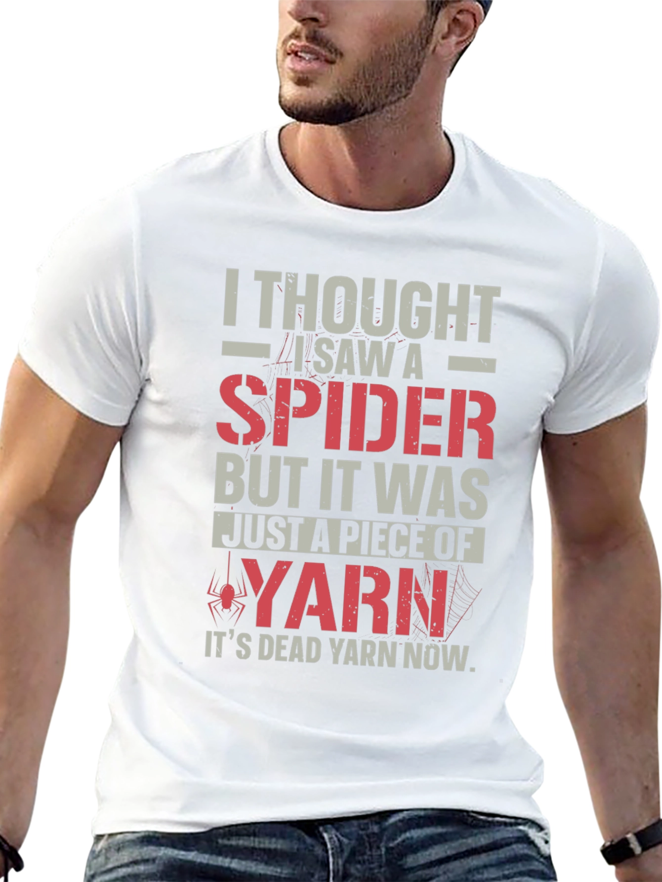 Black Funny Spider Yarn T-Shirt - Dead Yarn Now! view 13