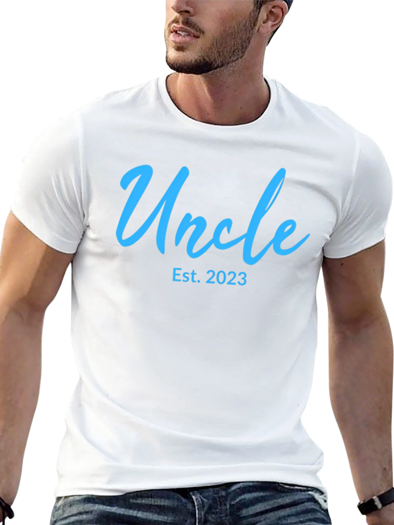 Black Uncle Est. 2023 T-Shirt - New Uncle Gift view 13